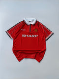 DAVID BECKHAM 7 MANCHESTER UNITED 1998-99 RETRO HOME KIT EMBROIDERY