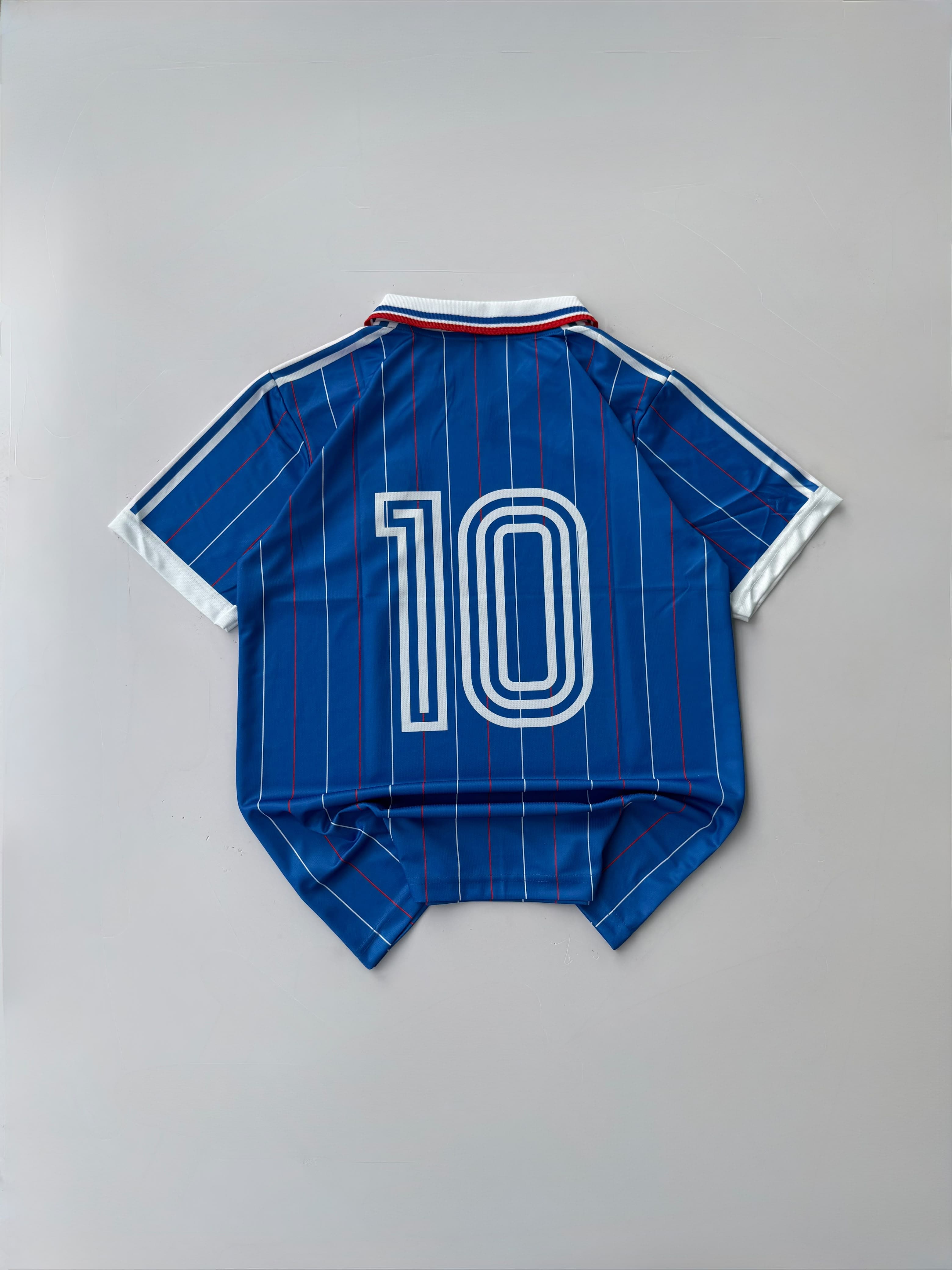 NO NAME FRANCE 1982 HOME KIT VINTAGE STYLE JERSEY POLO EMBROIDERY