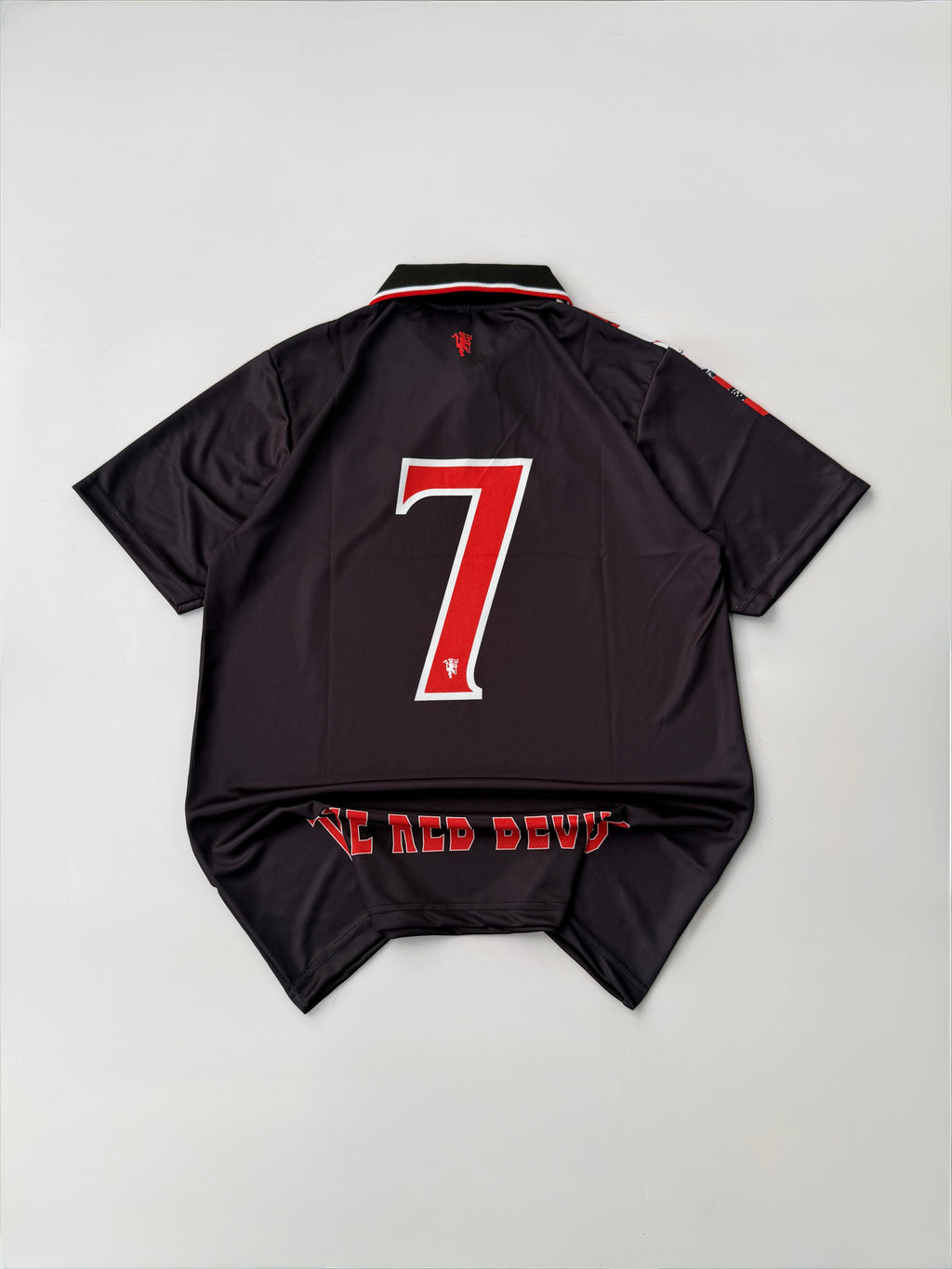 MANCHESTER UNITED NO 7 RETRO STYLE INSPIRED EMBROIDERY POLO KIT