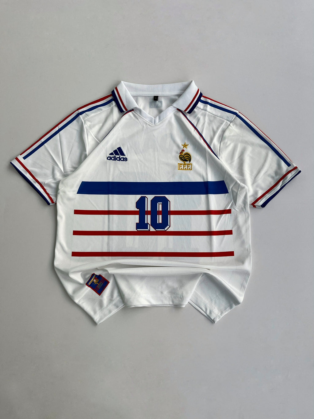 ZINEDINE ZIDANE 10 FRANCE WORLD CUP KIT RETRO 1998 AWAY  KIT EMBROIDERY