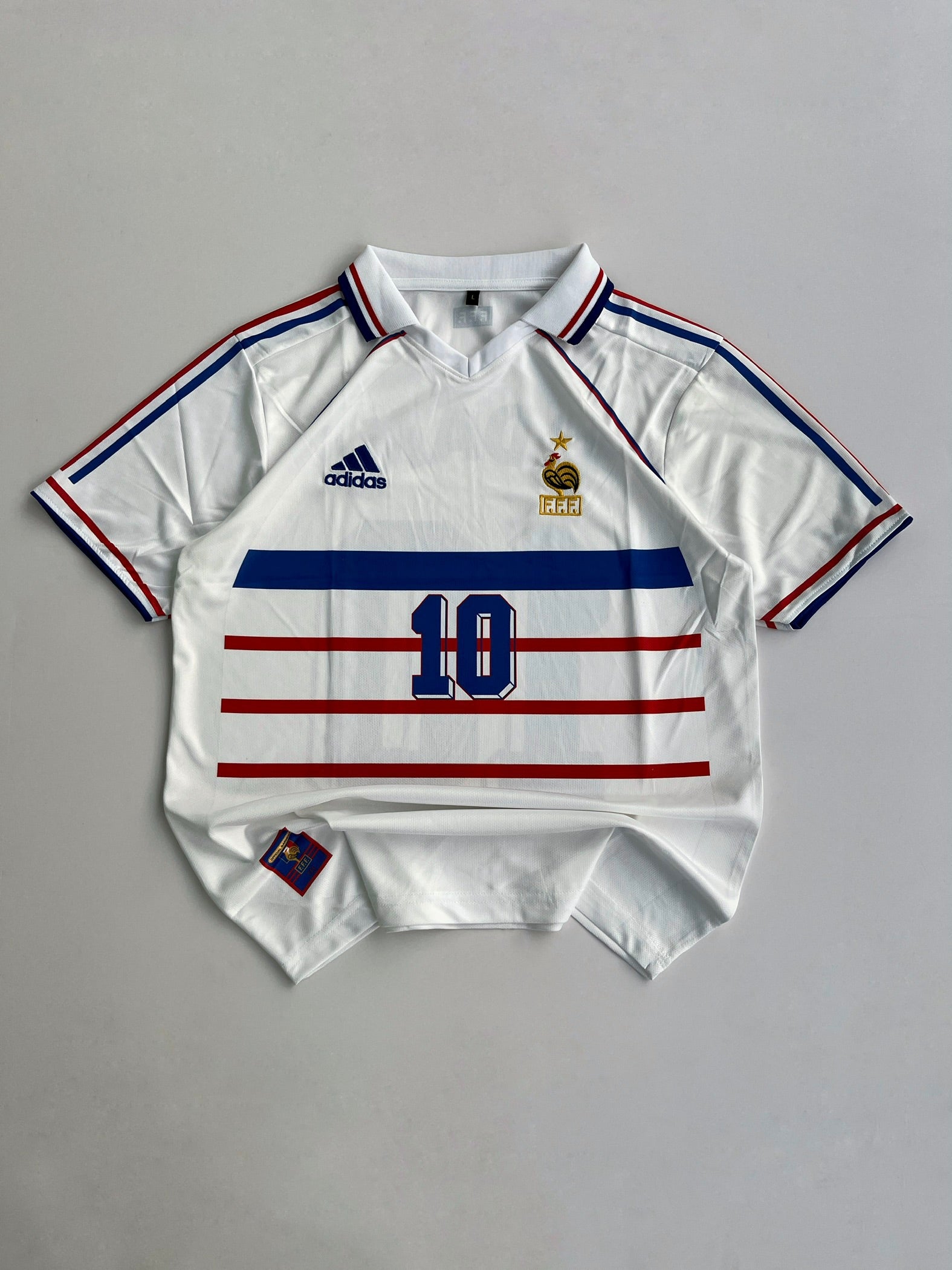 ZINEDINE ZIDANE 10 FRANCE WORLD CUP KIT RETRO 1998 AWAY  KIT EMBROIDERY