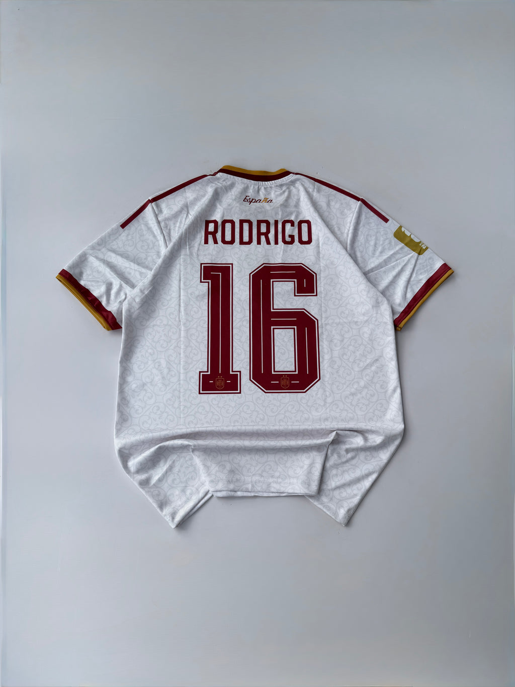RODRIGO 16 TWO STAR SPAIN 2025/26 AWAY KIT EMBROIDERY