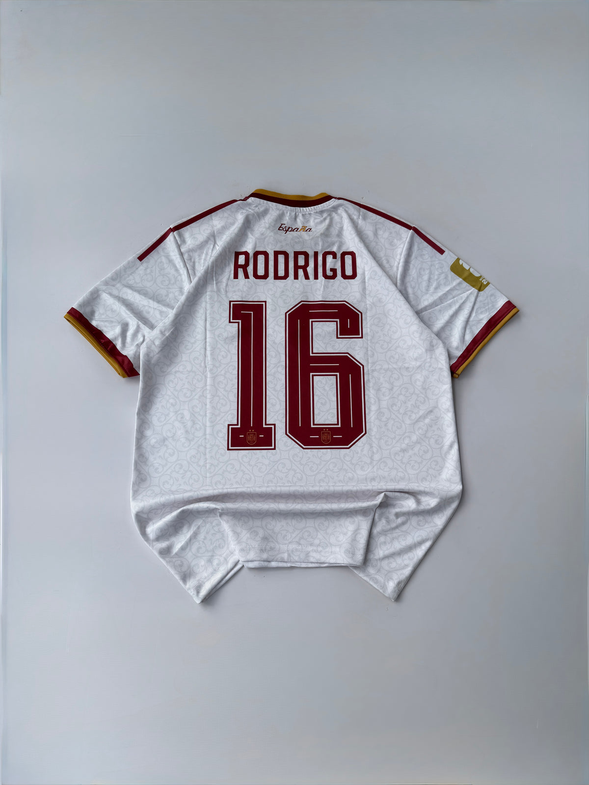 RODRIGO 16 TWO STAR SPAIN 2025/26 AWAY KIT EMBROIDERY