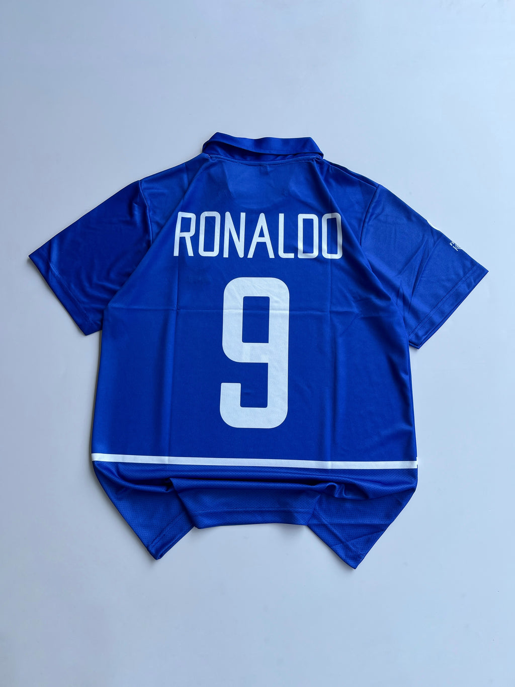 RONALDO 9 BRAZIL 2002 WORLD CUP RETRO AWAY KIT EMBROIDERY