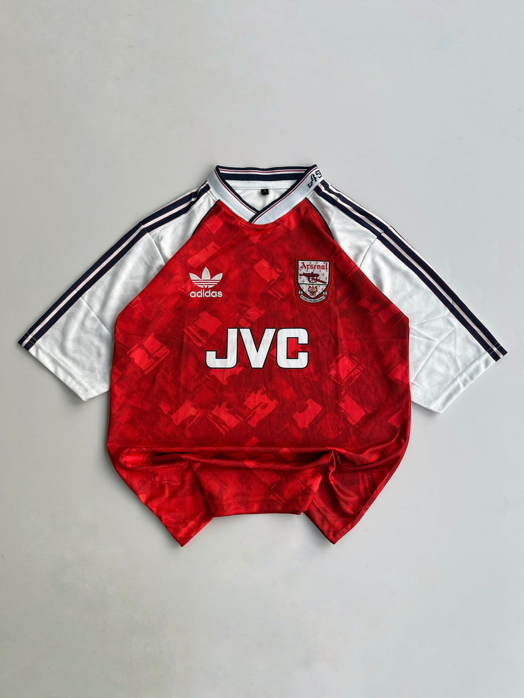 ADAMS 6 ARSENAL 1990/92 RETRO HOME KIT FIVE SLEEVE EMBROIDERY