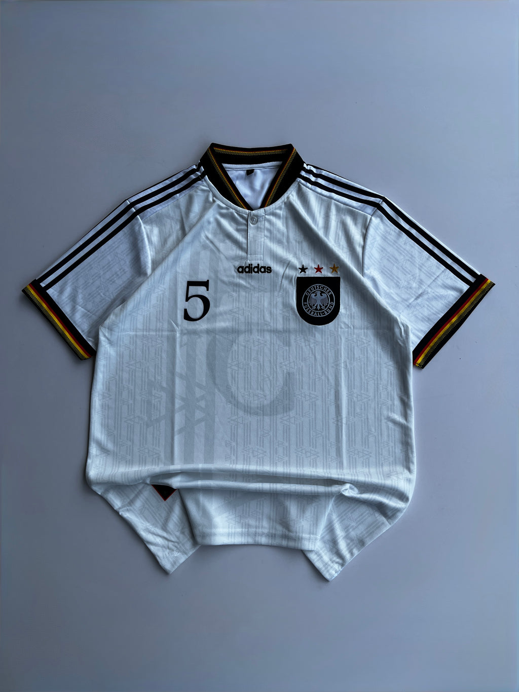 BECKENBAUER 5 GERMANY  1996 RETRO HOME  KIT EMBROIDERY