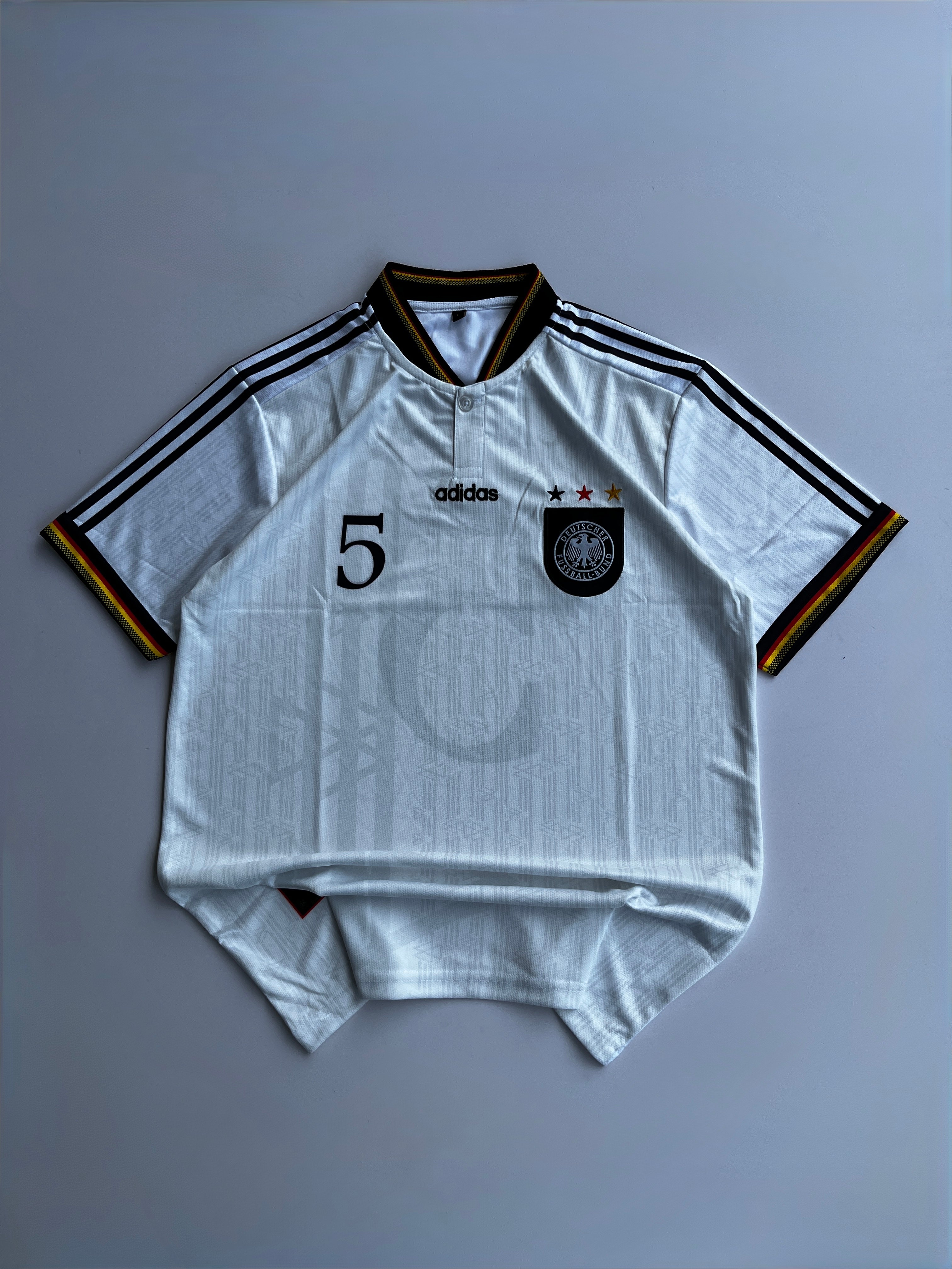 BECKENBAUER 5 GERMANY  1996 RETRO HOME  KIT EMBROIDERY