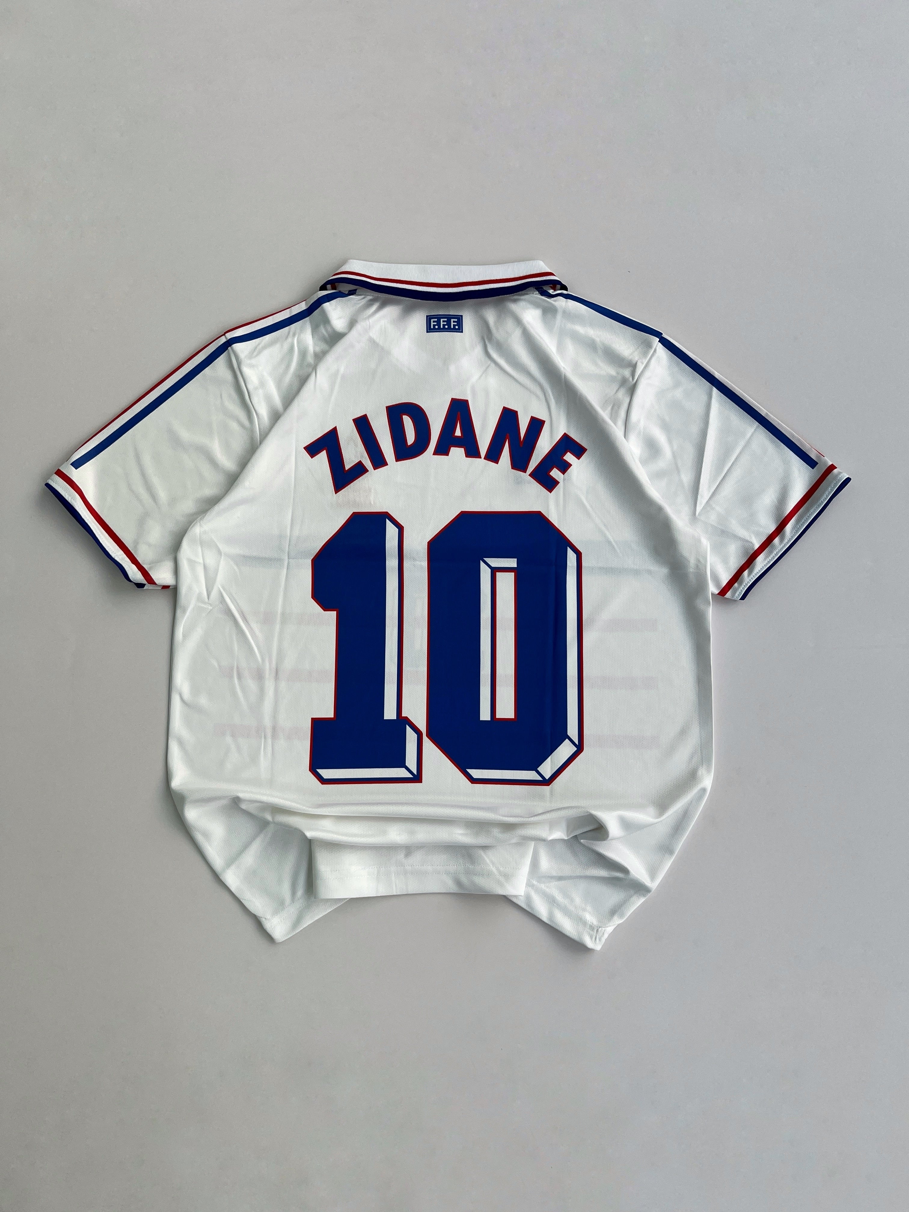 ZINEDINE ZIDANE 10 FRANCE WORLD CUP KIT RETRO 1998 AWAY  KIT EMBROIDERY