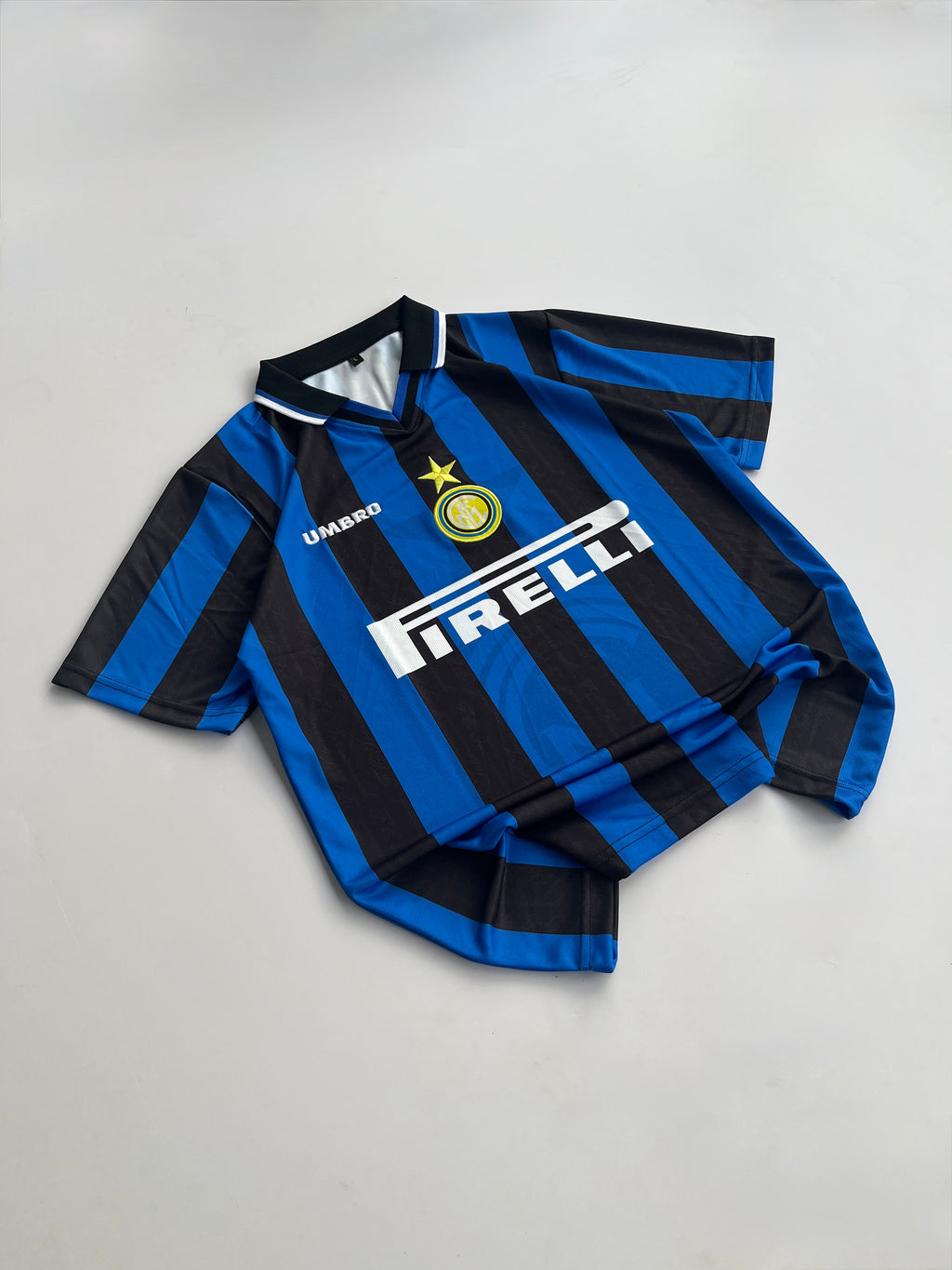 RONALDO 10 INTERMILAN. 1997-98 RETRO HOME KIT EMBROIDERY POLO