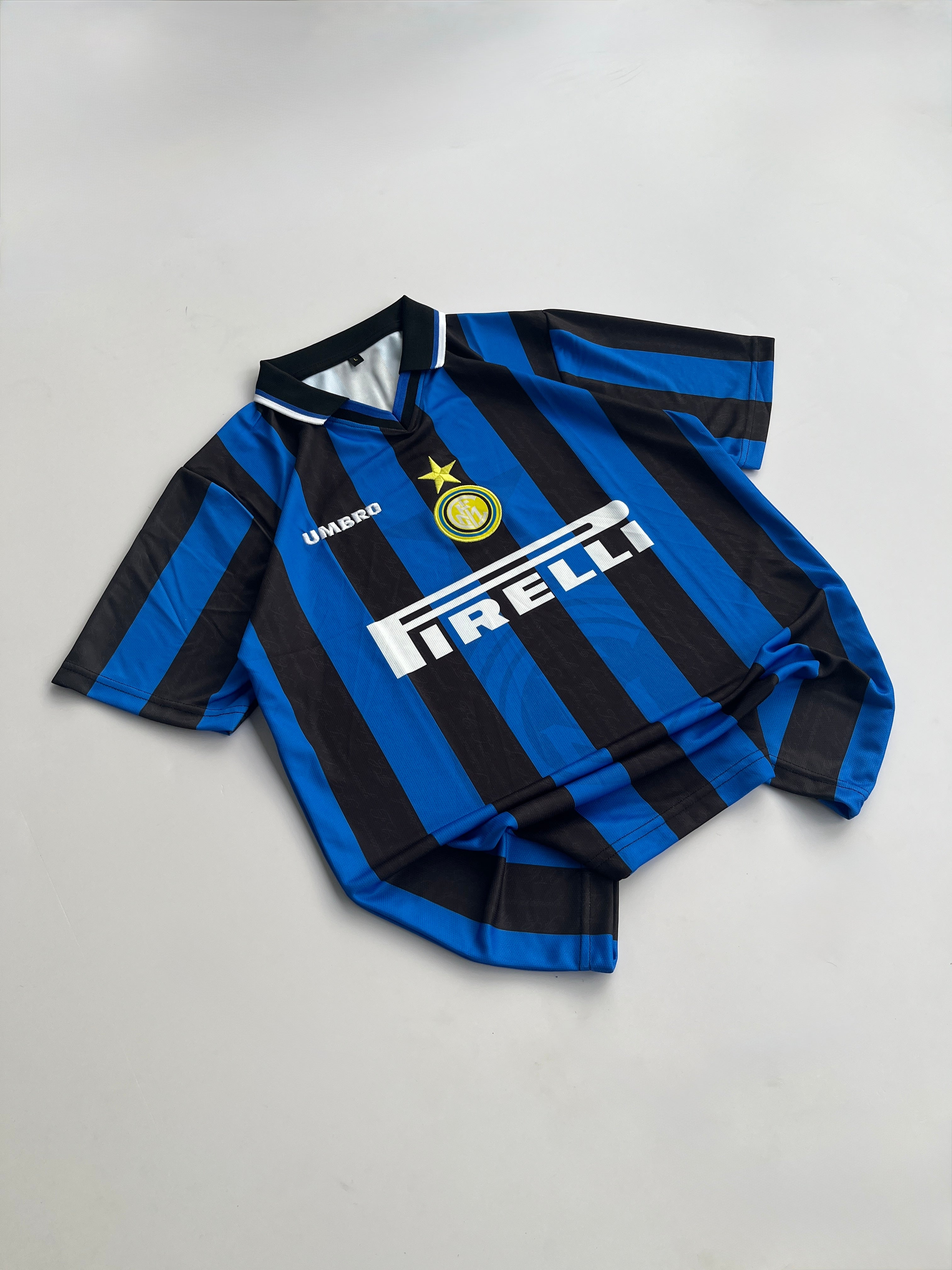 RONALDO 10 INTERMILAN. 1997-98 RETRO HOME KIT EMBROIDERY POLO