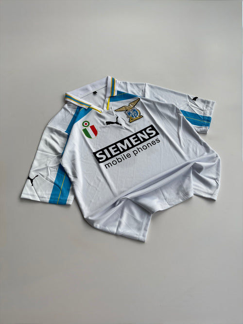 CRESPO 10 LAZIO 1999/01 RETRO HOME KIT FIVE SLEEVE EMBROIDERY POLO