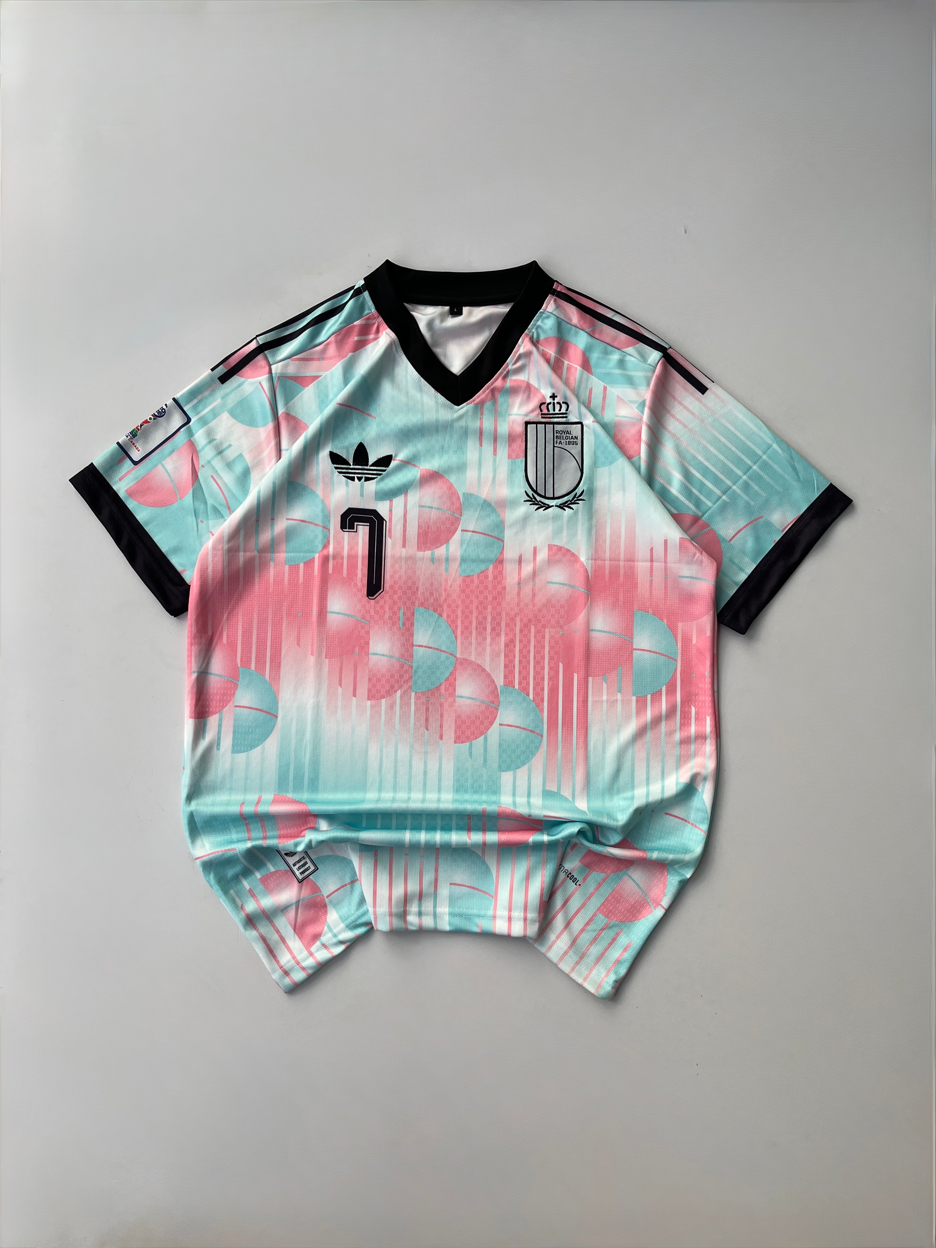 KEVIN DEBRUYNE 7 BELGIUM WORLD CUP AWAY KIT EMBROIDERY