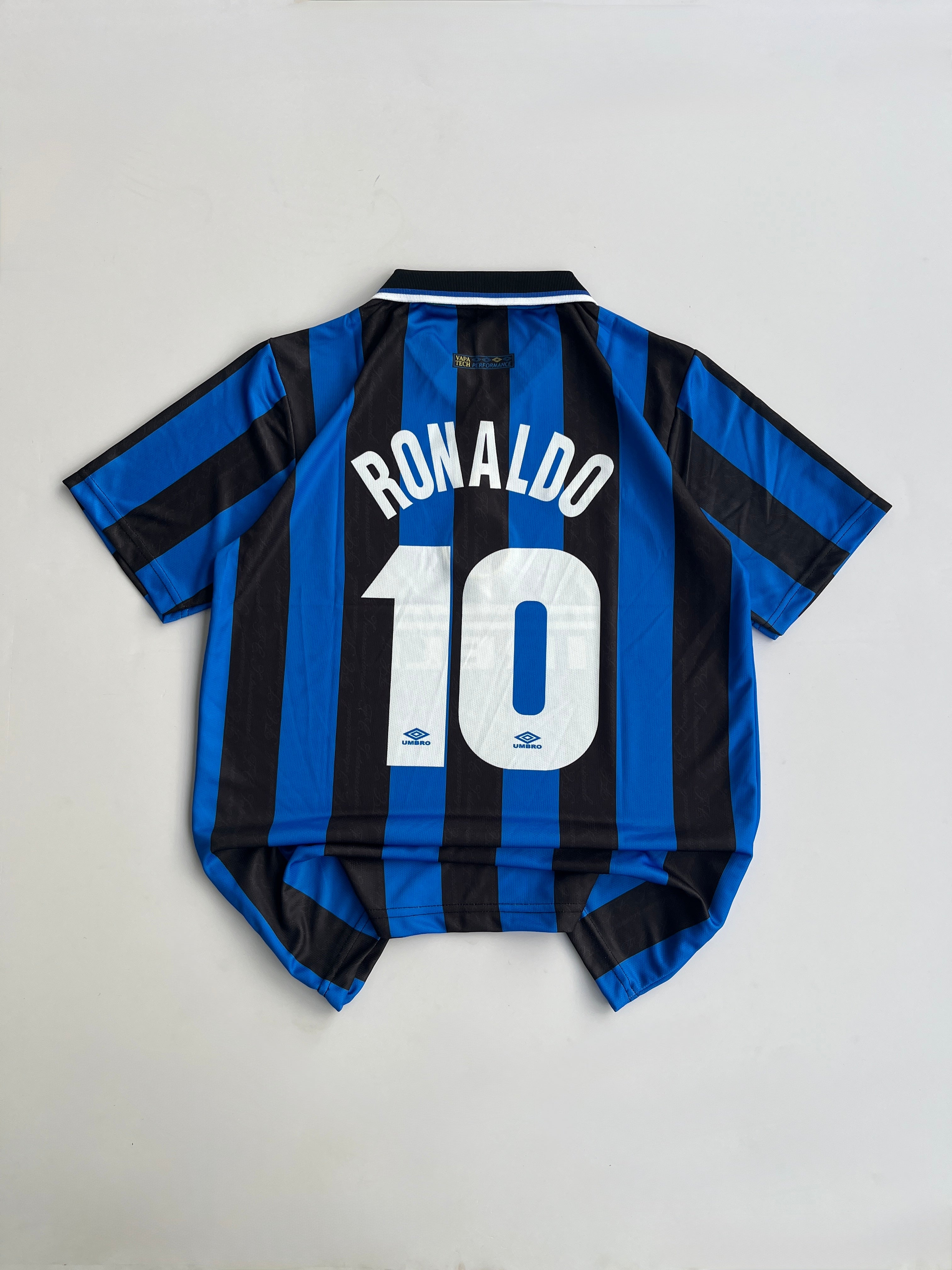 RONALDO 10 INTERMILAN. 1997-98 RETRO HOME KIT EMBROIDERY POLO