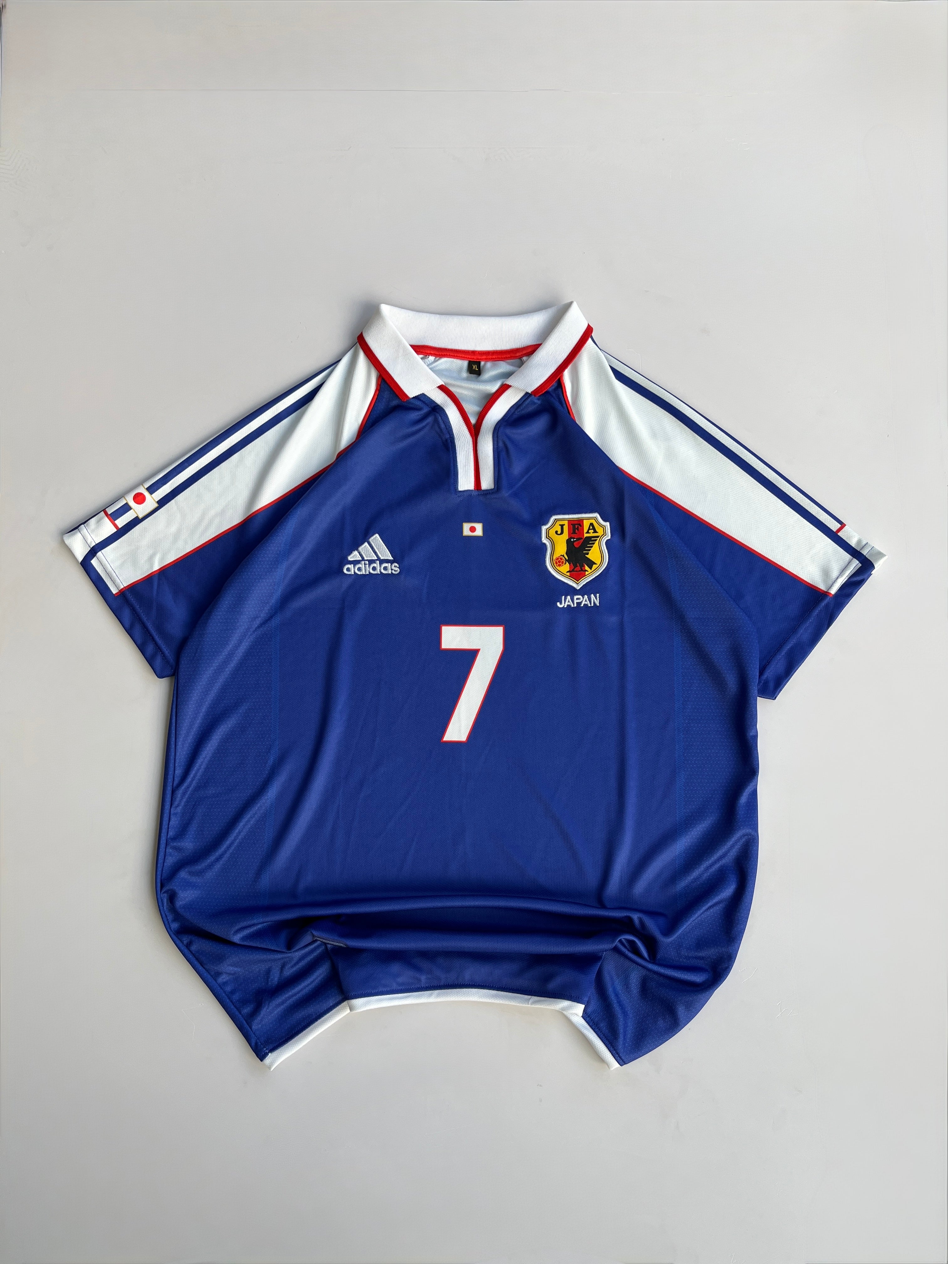 NAKATA 7 JAPAN 2000/01 RETRO HOME KIT EMBROIDERY POLO