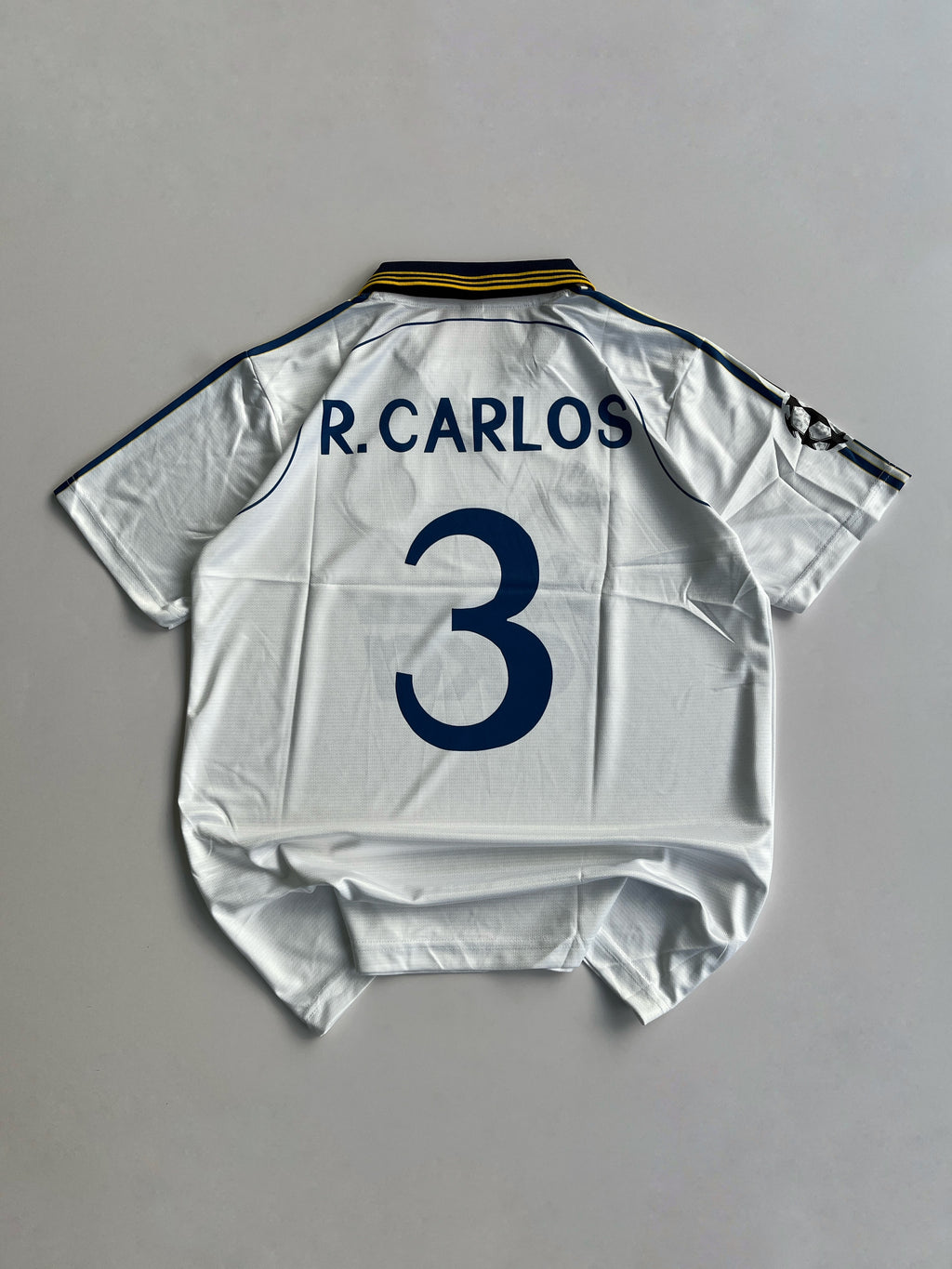 ROBERTO CARLOS 3 REAL MADRID 1998/00 RETROHOME  KIT EMBROIDERY