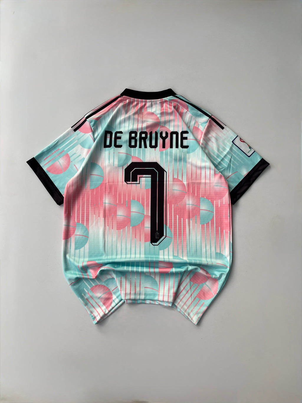 KEVIN DEBRUYNE 7 BELGIUM WORLD CUP AWAY KIT EMBROIDERY