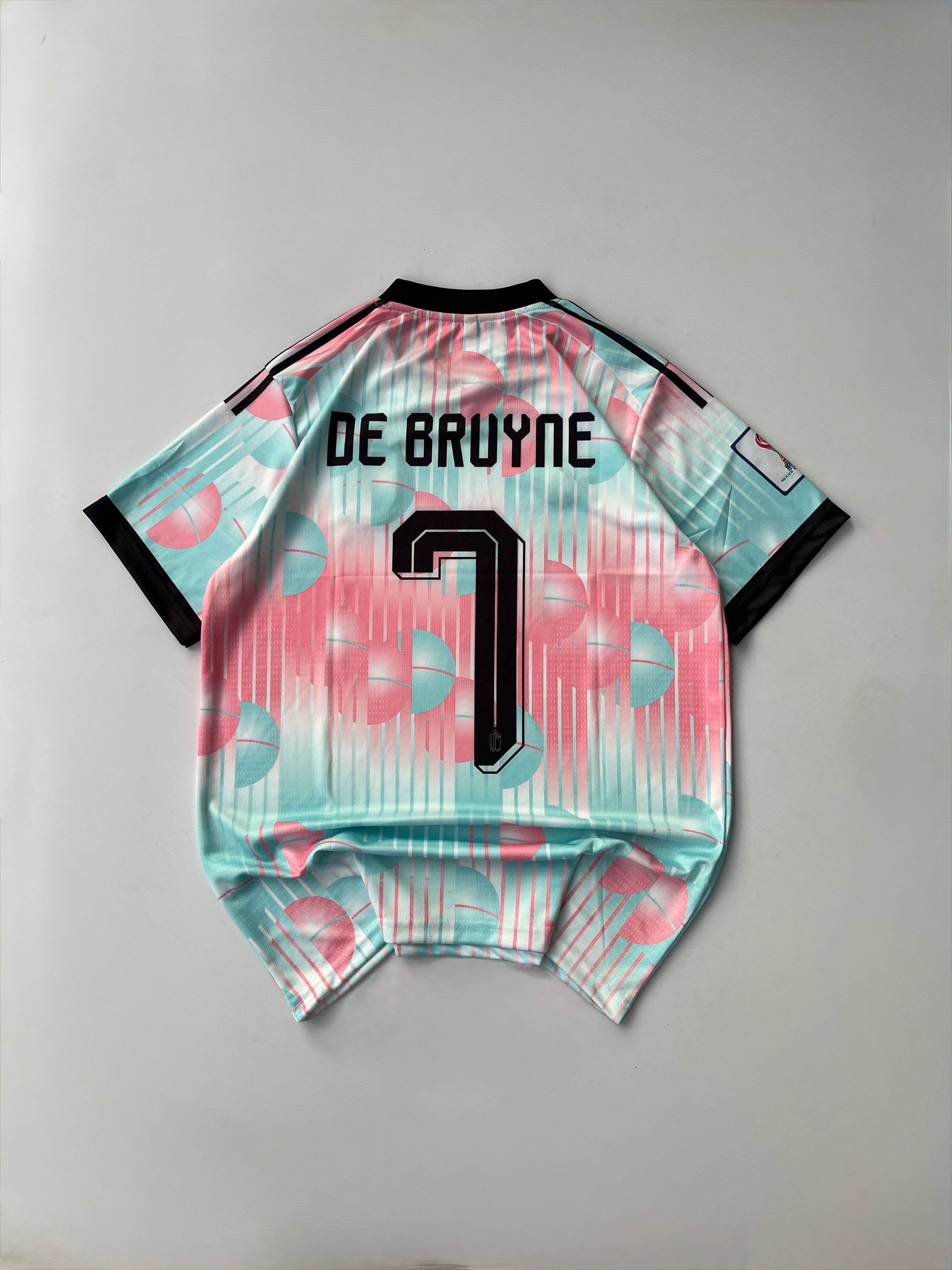 KEVIN DEBRUYNE 7 BELGIUM WORLD CUP AWAY KIT EMBROIDERY