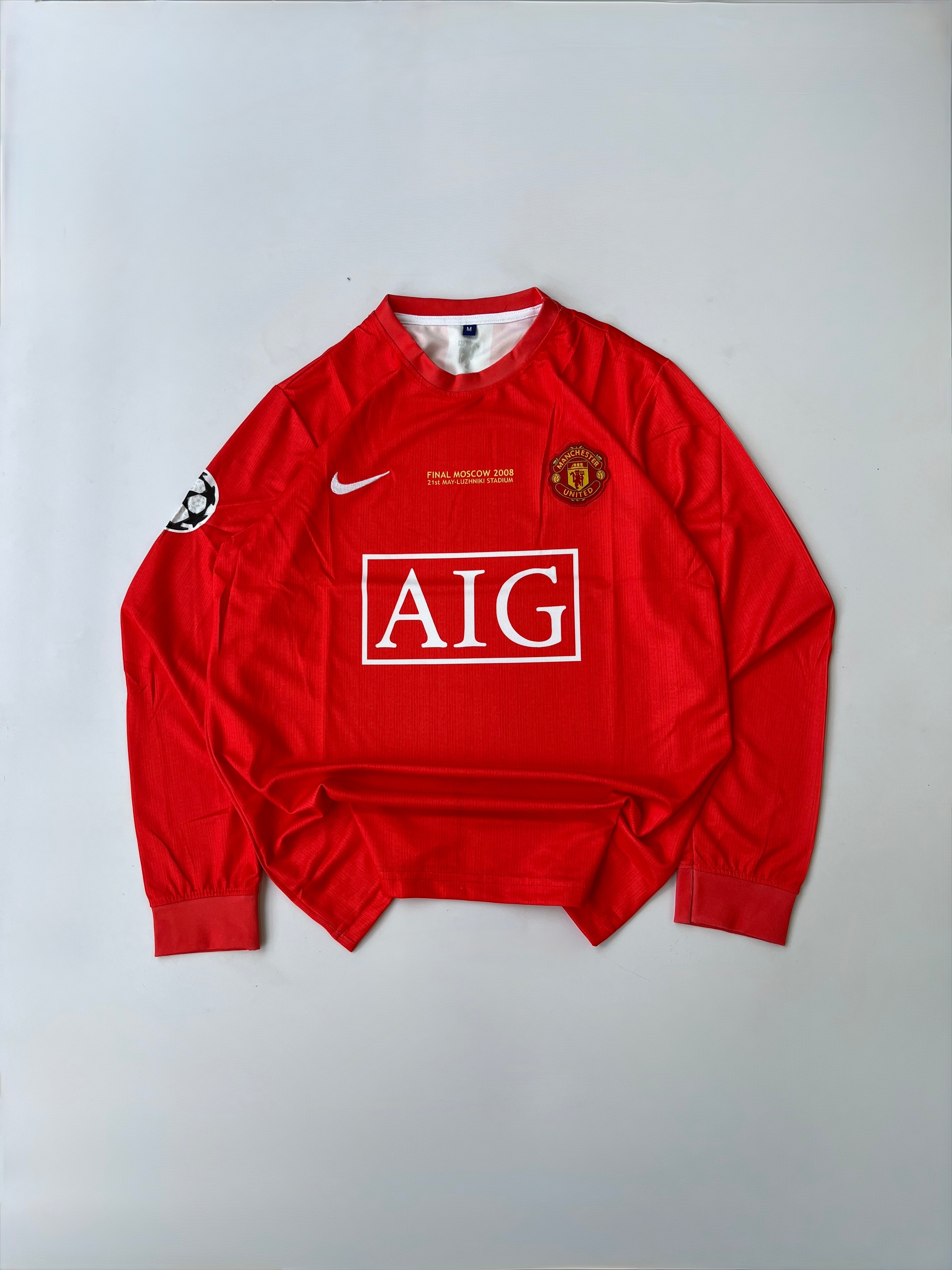 RONALDO 7 MANCHESTER UNITED 2007/08 /RETRO HOME KIT FULL SLEEVE EMBROIDERY