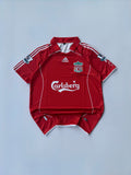 GERRARD 8 LIVERPOOL 2006/08 RETRO HOME KIT EMBROIDERY POLO