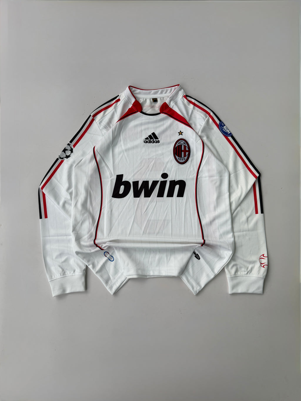 MALDINI 3 AC MILAN 2006/07 RETRO AWAY KIT EMBROIDERY FULL SLEEVE