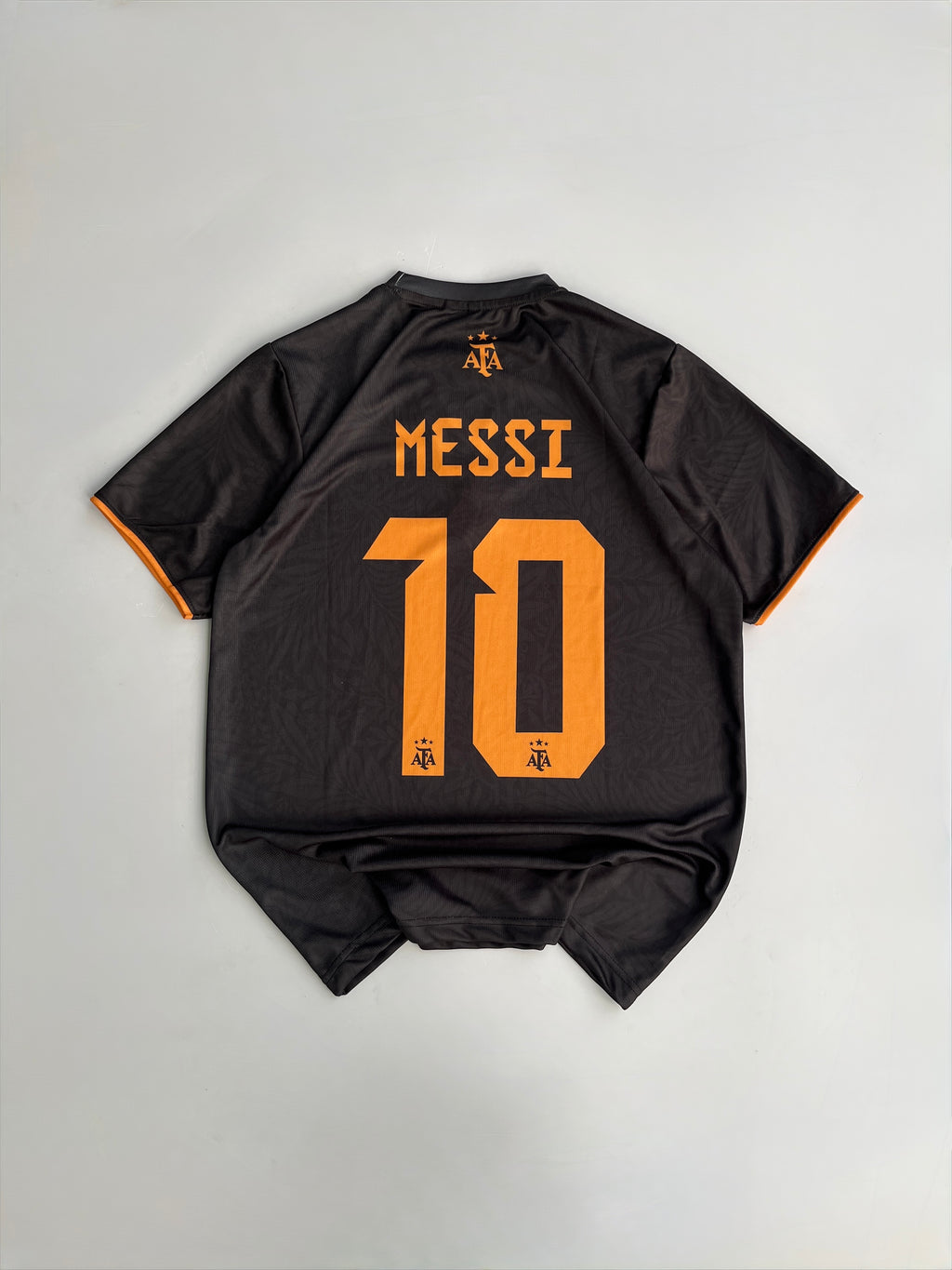 MESSI 10 ARGENTINA BARBITOS BLACK FAN JERSEY EMBROIDERY