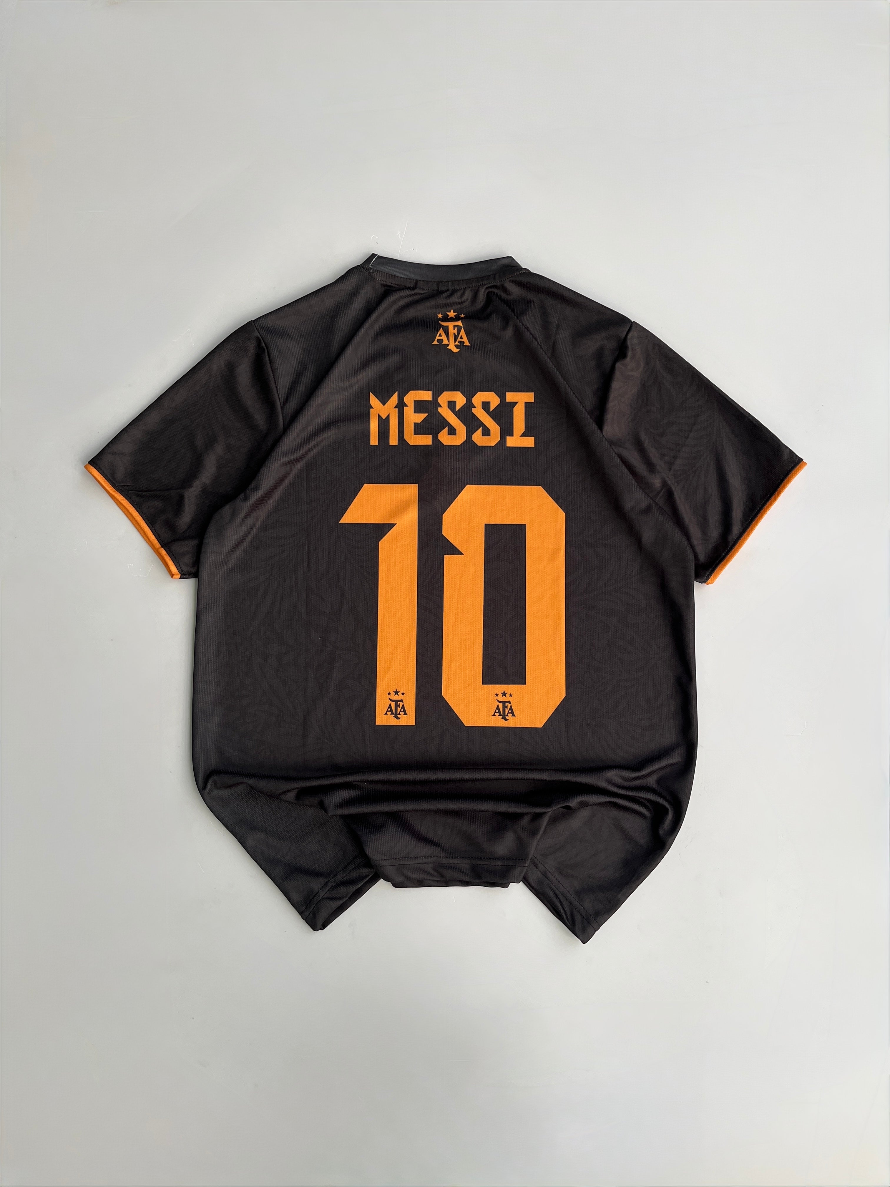 MESSI 10 ARGENTINA BARBITOS BLACK FAN JERSEY EMBROIDERY