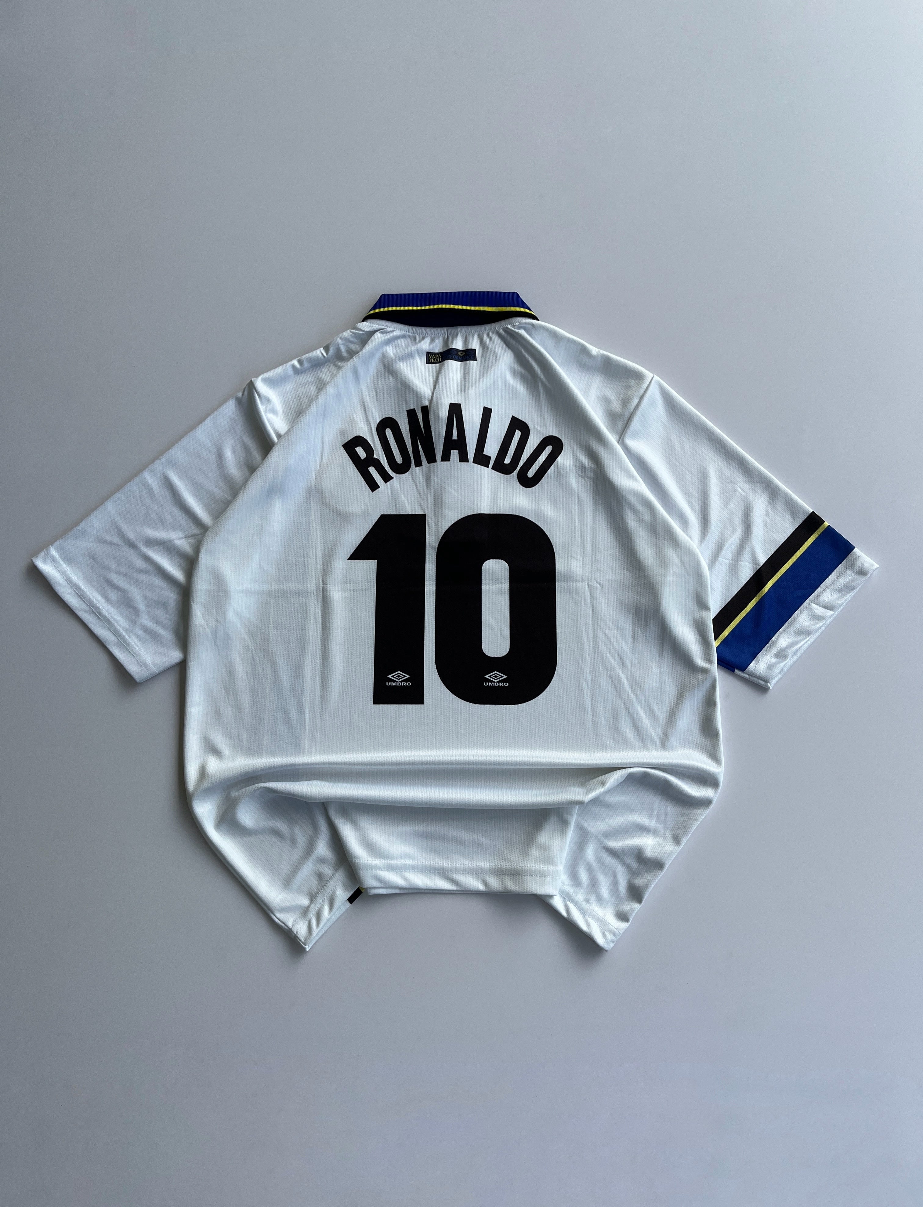 RONALDO 9 INTERMILAN 1997/98 AWAY RETRO KIT EMBROIDERY FIVE SLEEVE
