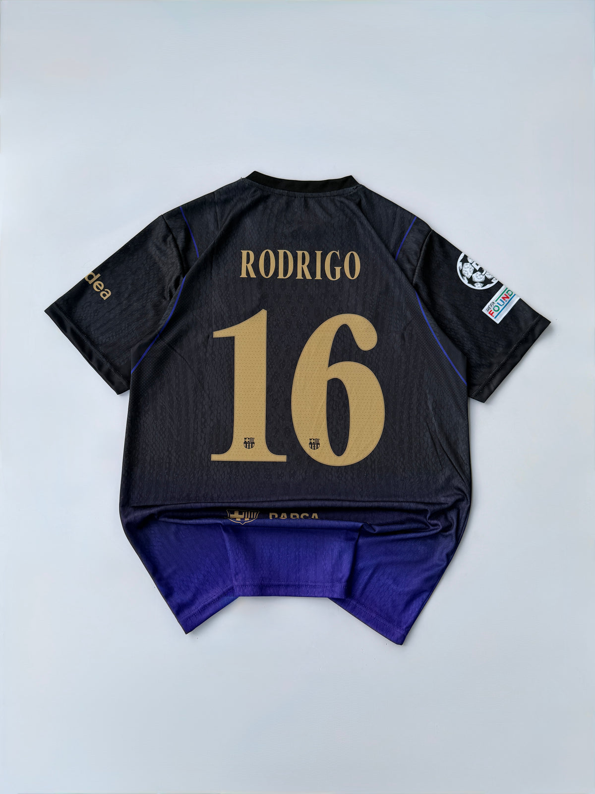 RODRIGO 16 BARCELONA 2026/27 AWAY KIT 3D SILICONE HEAT PRESS LOGO