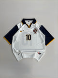 RUI COSTA 10 PORTUGAL 1998/00 SEASON AWAY KIT FIVE SLEEVE EMBROIDERY POLO