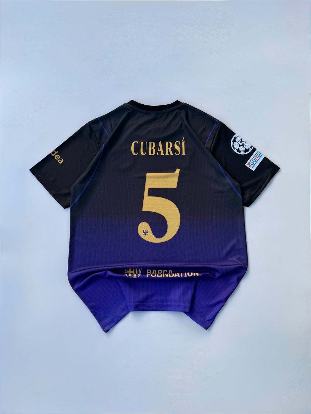 CUBARSI 5 BARCELONA 2026/27 AWAY KIT 3D SILICONE HEAT PRESS LOGO