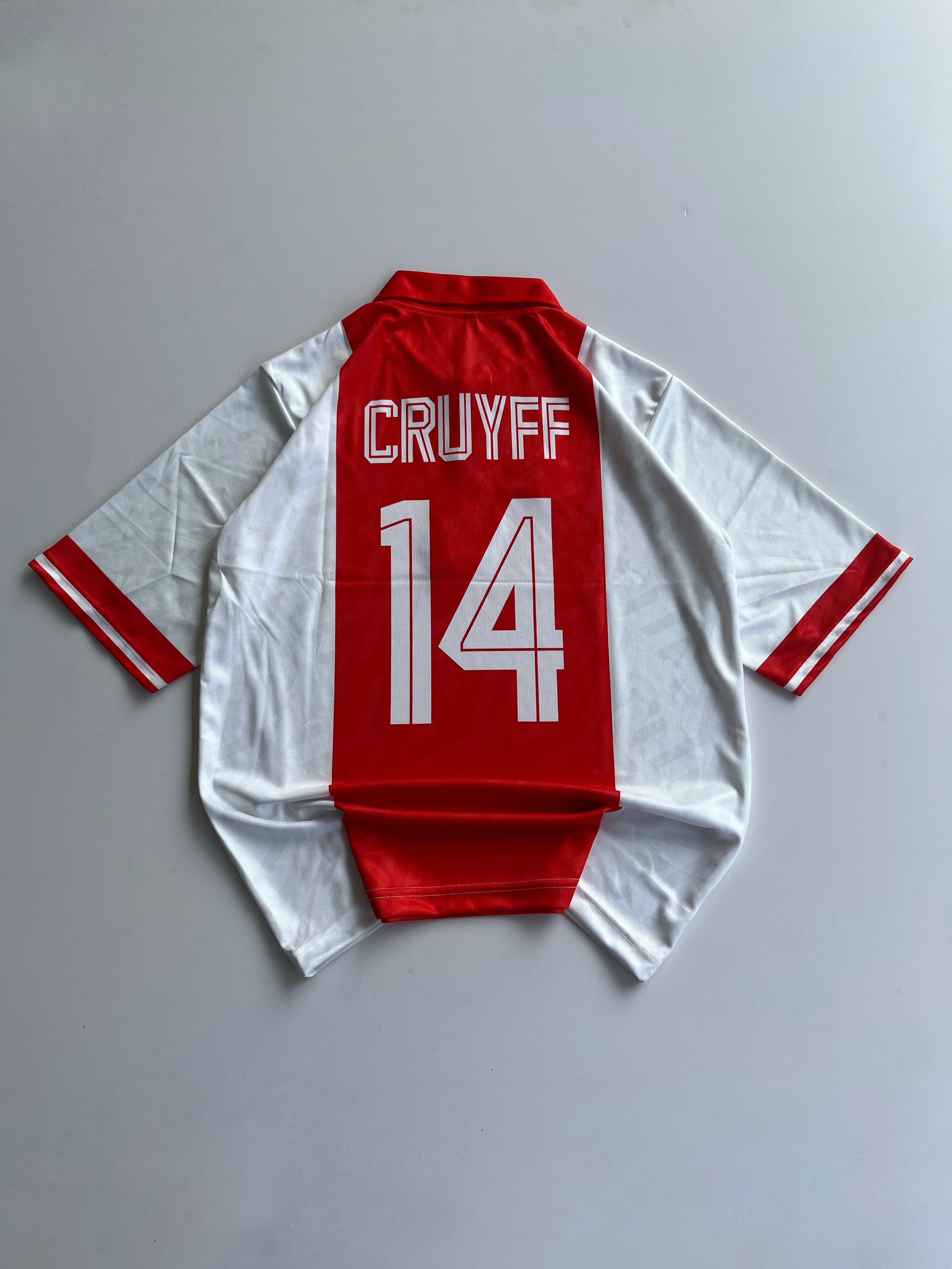 CRUYFF 14 AJAX  1993/94 RETRO HOME KIT EMBROIDERY FIVE SLEEVE