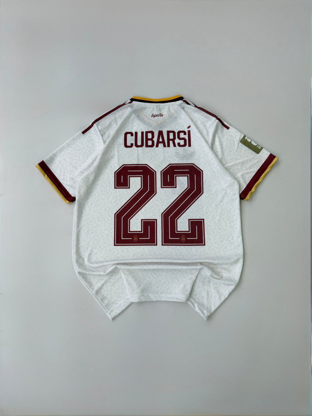 TWO STAR CUBARSI 22 SPAIN 2026 WORLD CUP AWAY CHAMPIONS KIT 
EMBROIDERY
