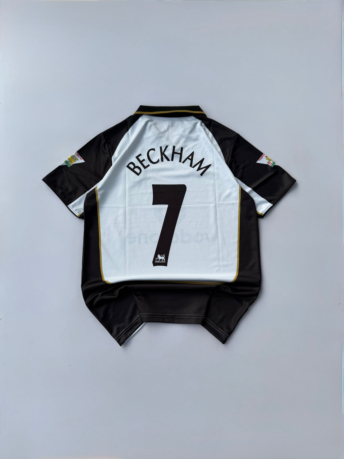 BECKHAM 7 MANCHESTER UNITED 2001/02 RETRO AWAY KIT EMBROIDERY POLO