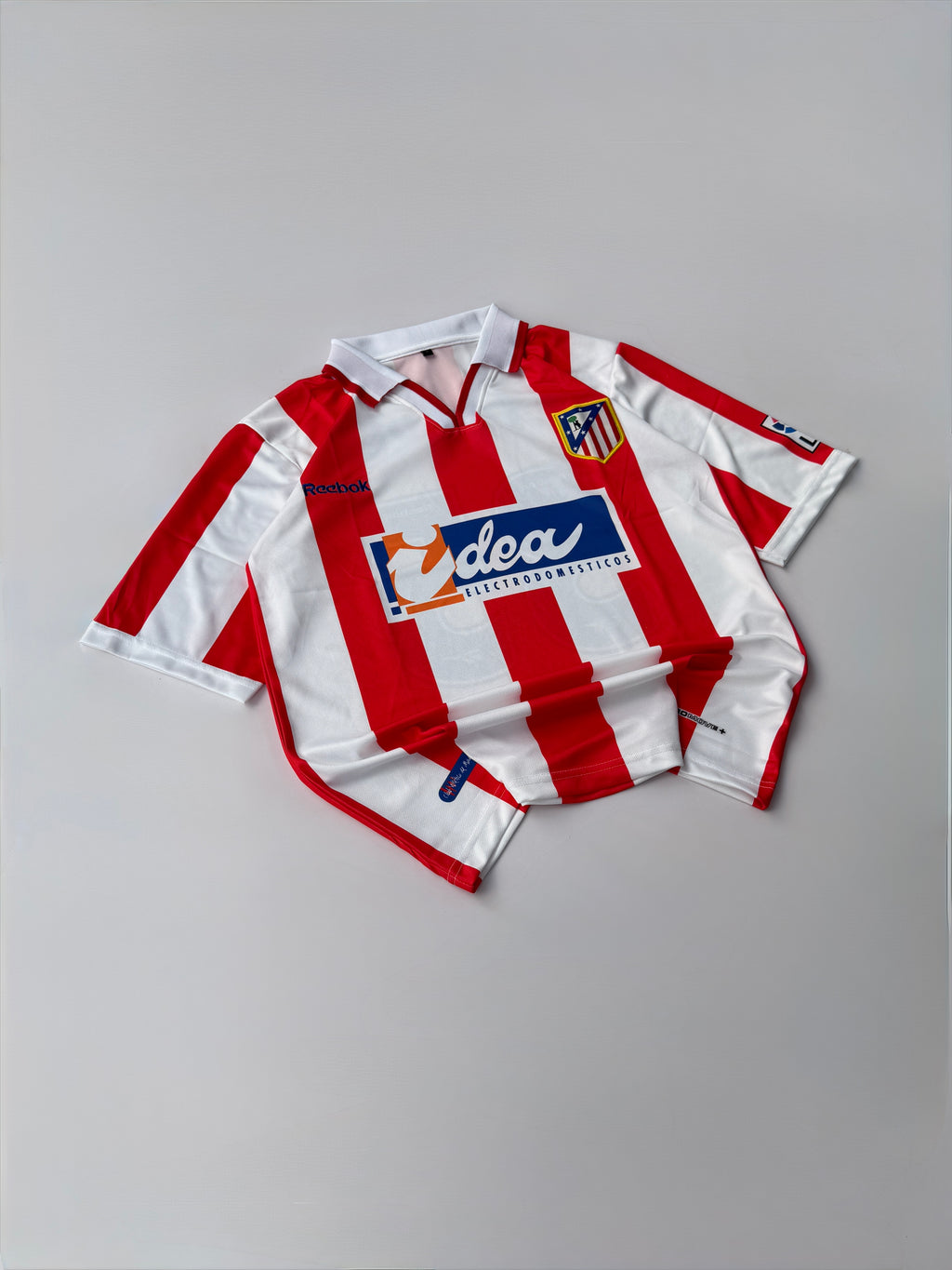 F.TORRES 35 ATLETICO MADRID 2000/01 RETRO HOME KIT EMBROIDERY FIVE SLEEVE