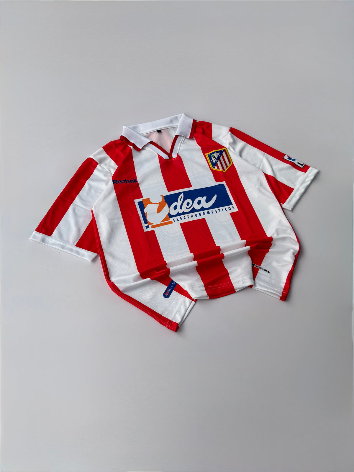 F.TORRES 35 ATLETICO MADRID 2000/01 RETRO HOME KIT EMBROIDERY FIVE SLEEVE