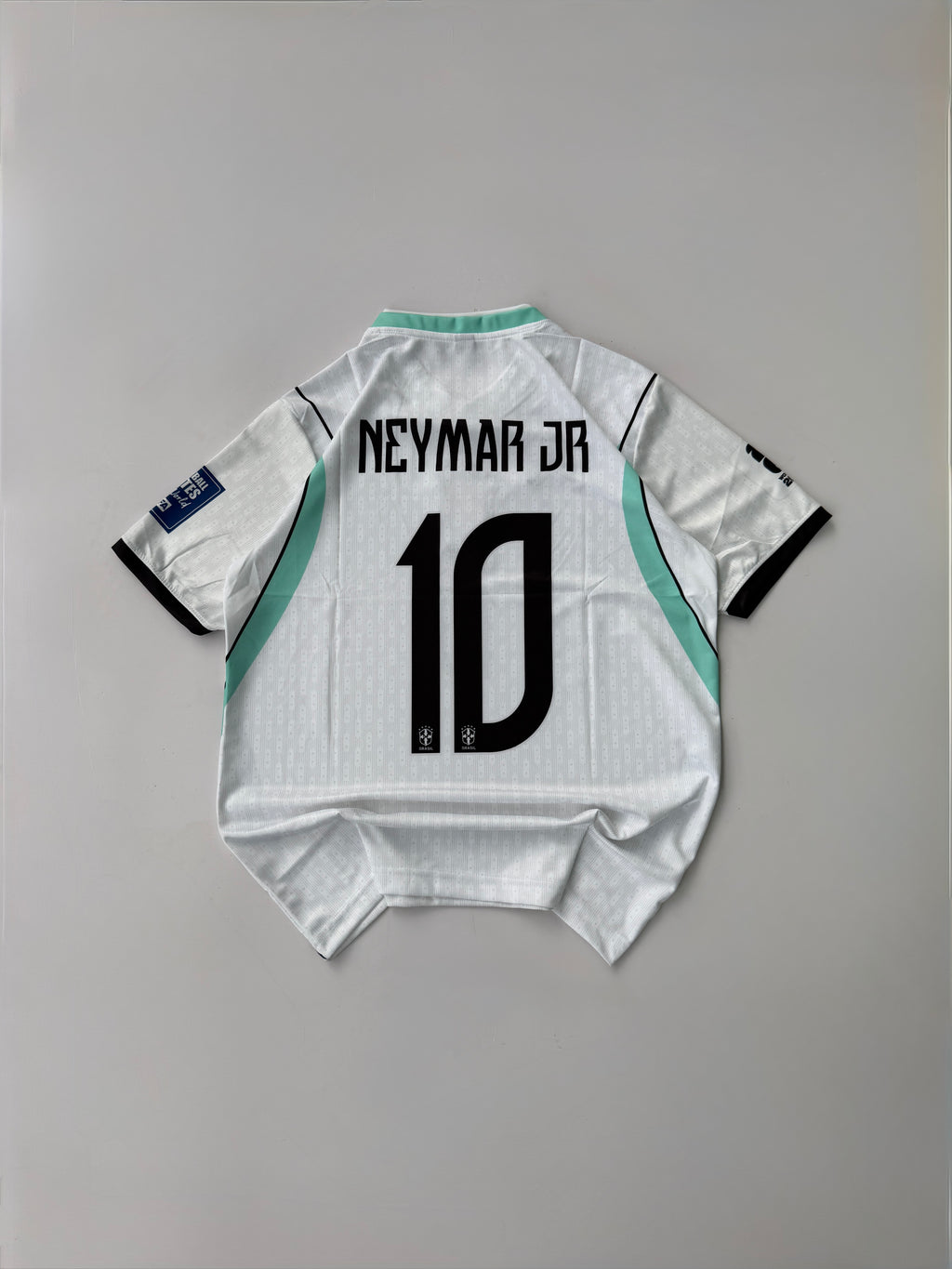 NEYMER JR 10 BRAZIL 2026 WHITE KIT EMBROIDERY