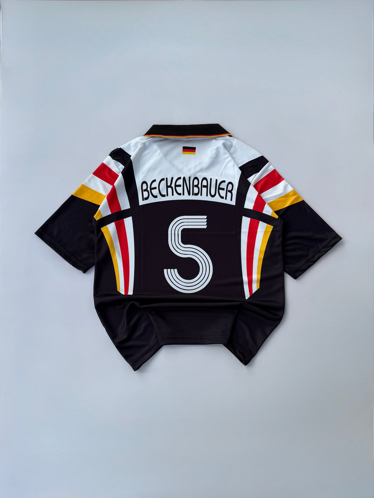 BECKENBAUER 8 GERMANY 1990 SPECIAL KIT FIVE SLEEVE EMBROIDERY COLLER