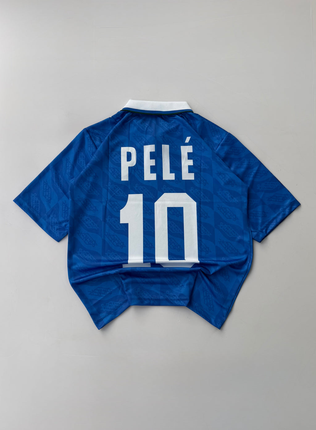PELE 10 BRAZIL 1991-93 RETRO AWAY KIT FIVESLEEVE EMBROIDERY POLO KIT