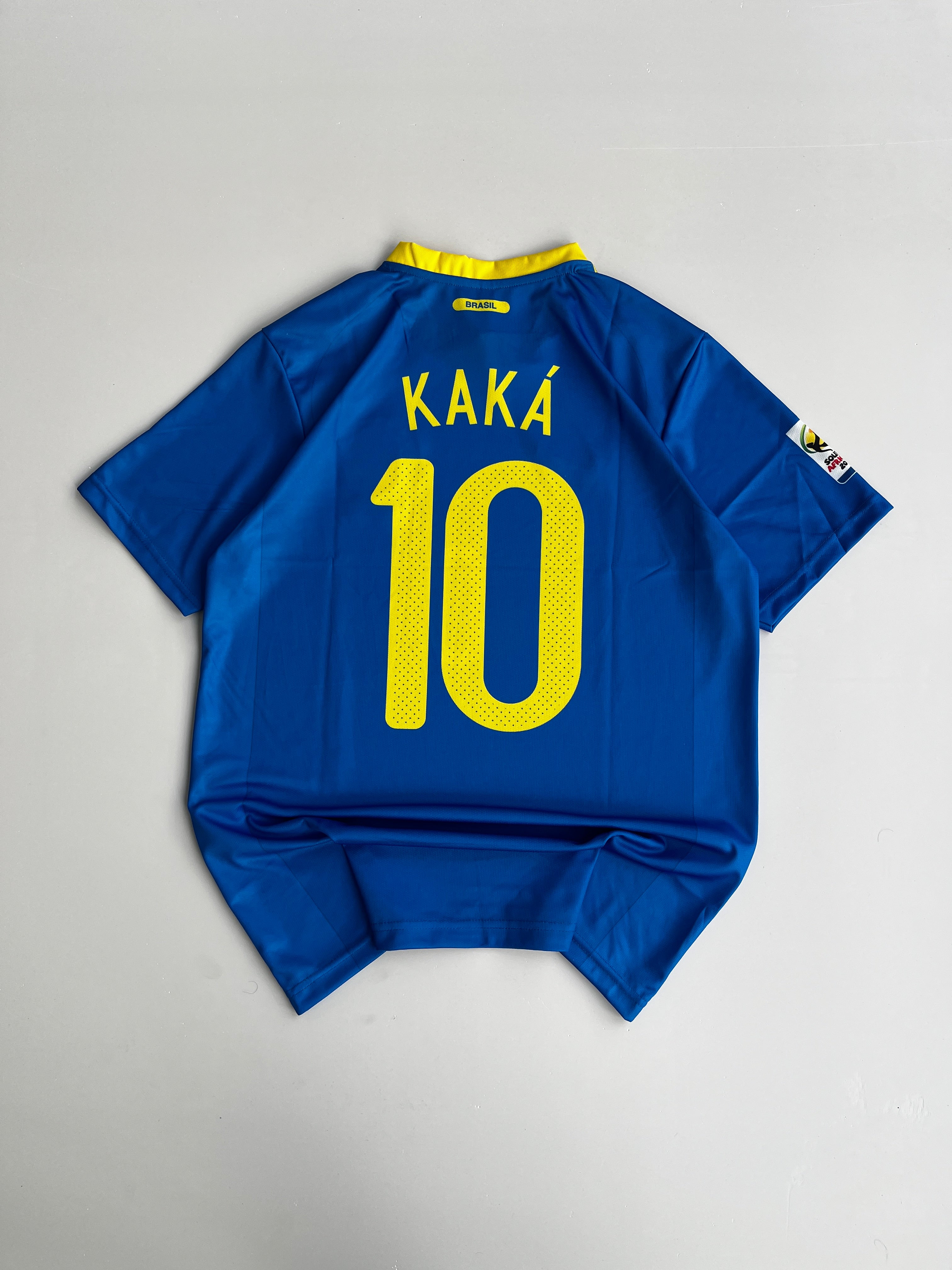 KAKA 10 BRAZIL 2010 WORLD CUP HOME KIT EMBROIDERY