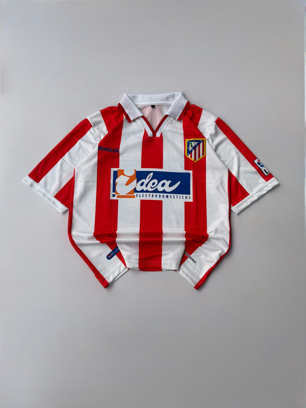 F.TORRES 35 ATLETICO MADRID 2000/01 RETRO HOME KIT EMBROIDERY FIVE SLEEVE