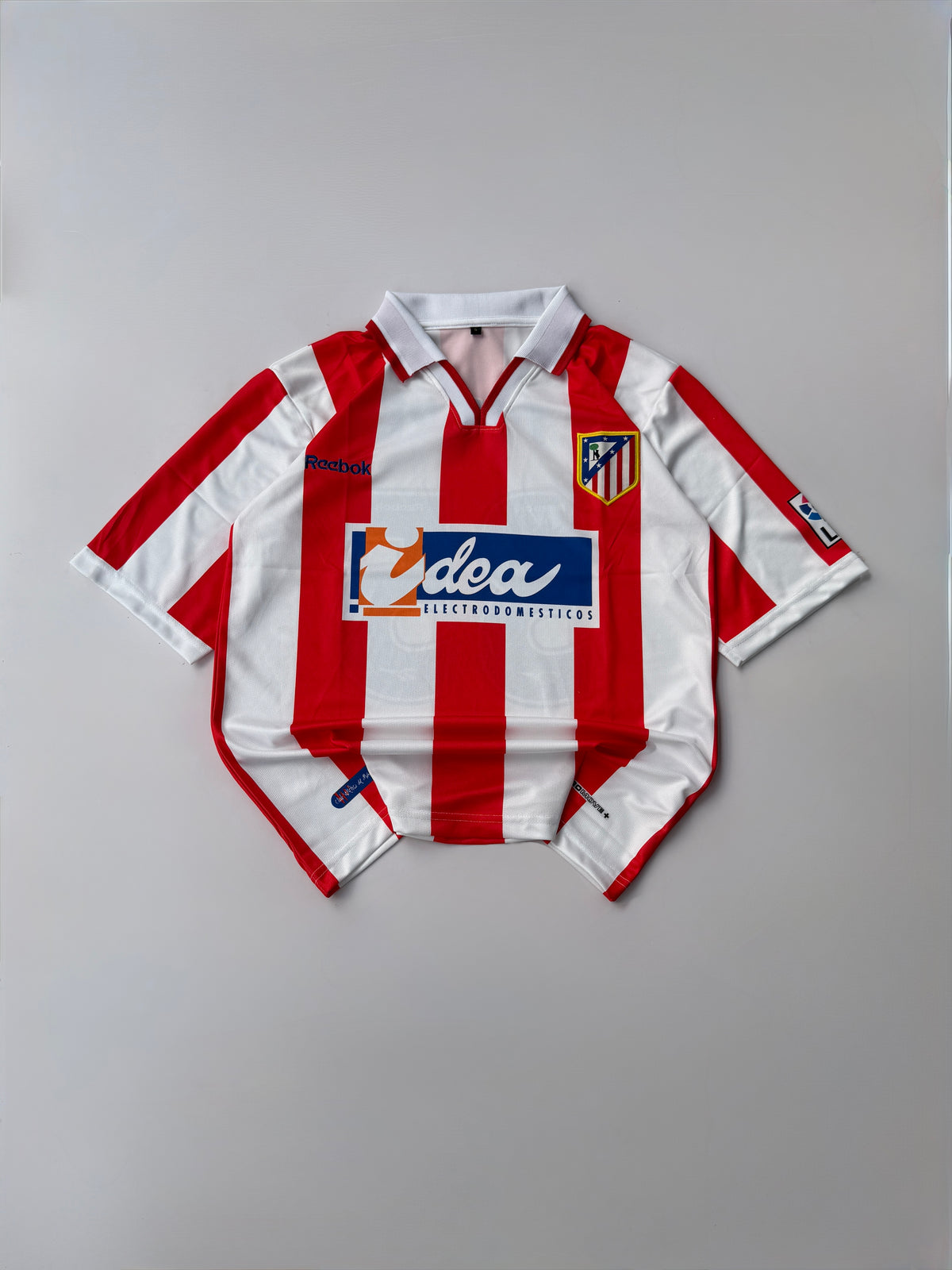 F.TORRES 35 ATLETICO MADRID 2000/01 RETRO HOME KIT EMBROIDERY FIVE SLEEVE