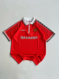 DAVID BECKHAM 7 MANCHESTER UNITED 1998-99 RETRO HOME KIT EMBROIDERY