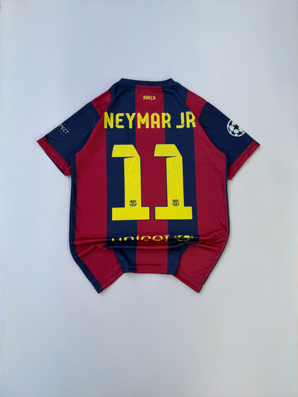 NEYMAR JR 11 FC BARCELONA 2014/15 HOME KIT EMBROIDERY