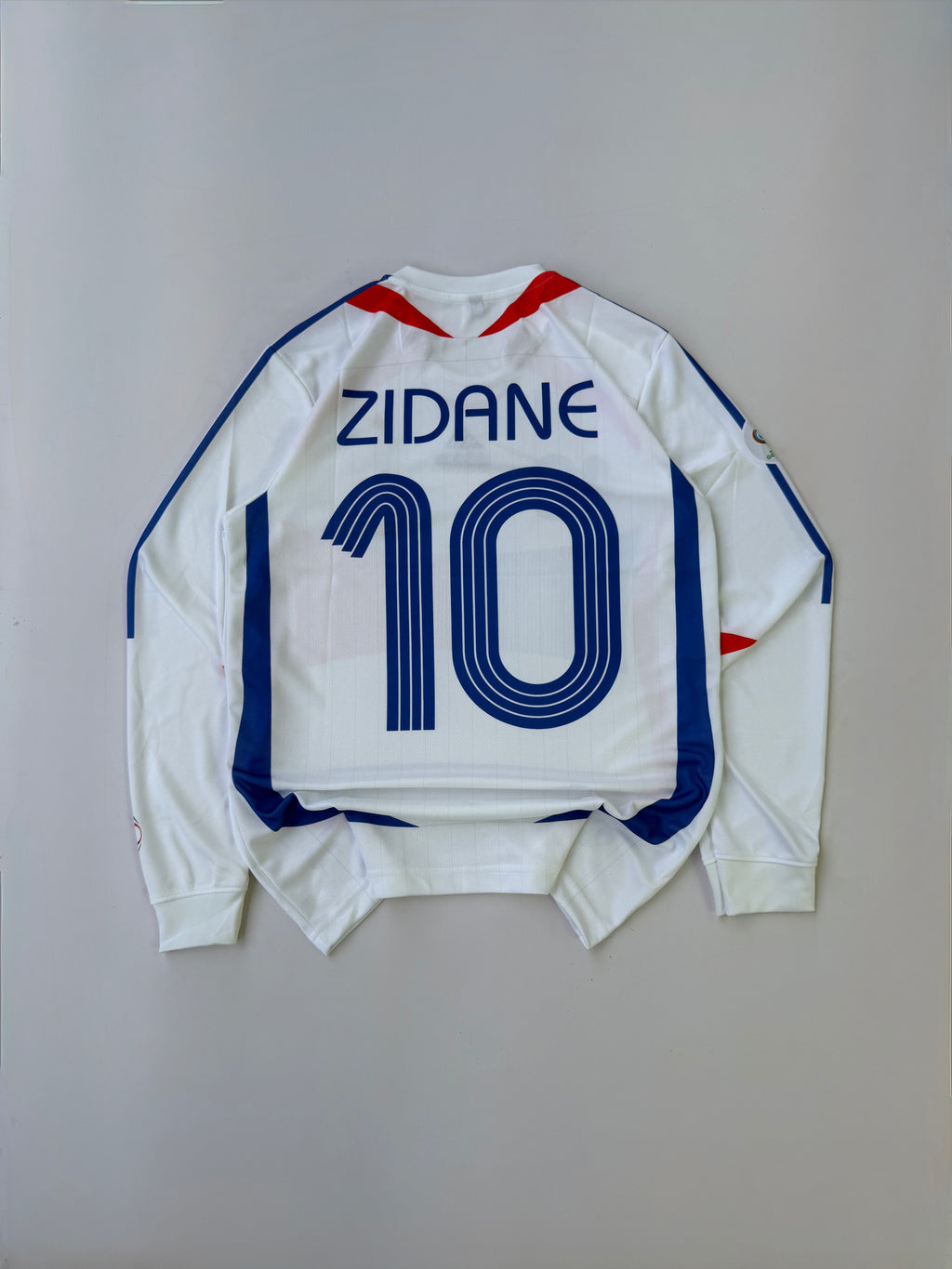 ZIDANE 10 FRANCE 2006 WORLD CUP RETRO AWAY KIT FULL SLEEVE EMBROIDERY