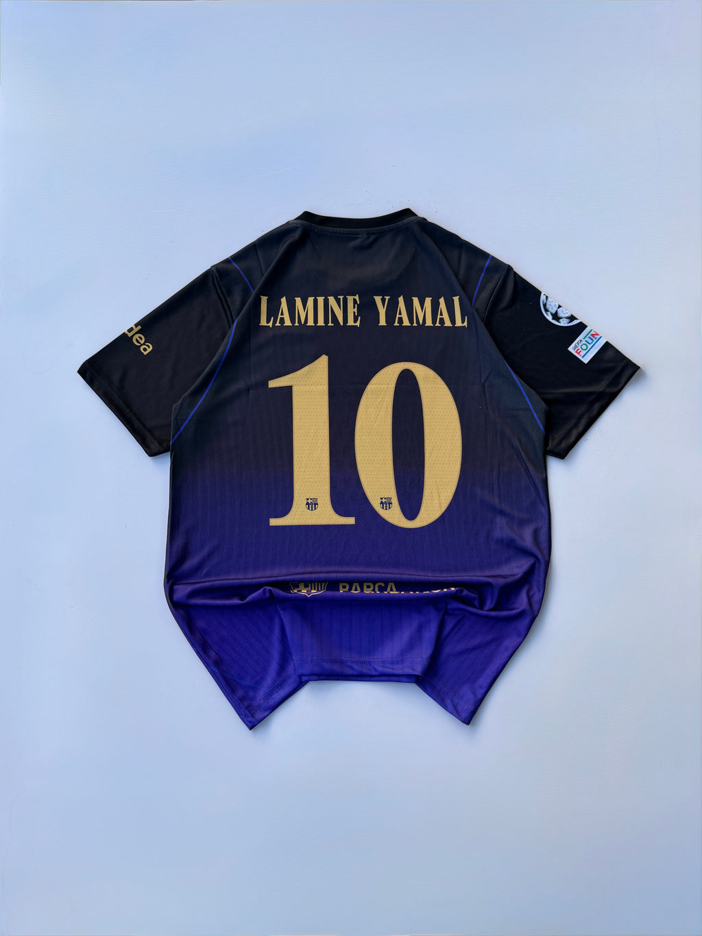 LAMINE YAMAL 10 BARCELONA 2026/27 AWAY KIT 3D SILICONE HEAT PRESS LOGO