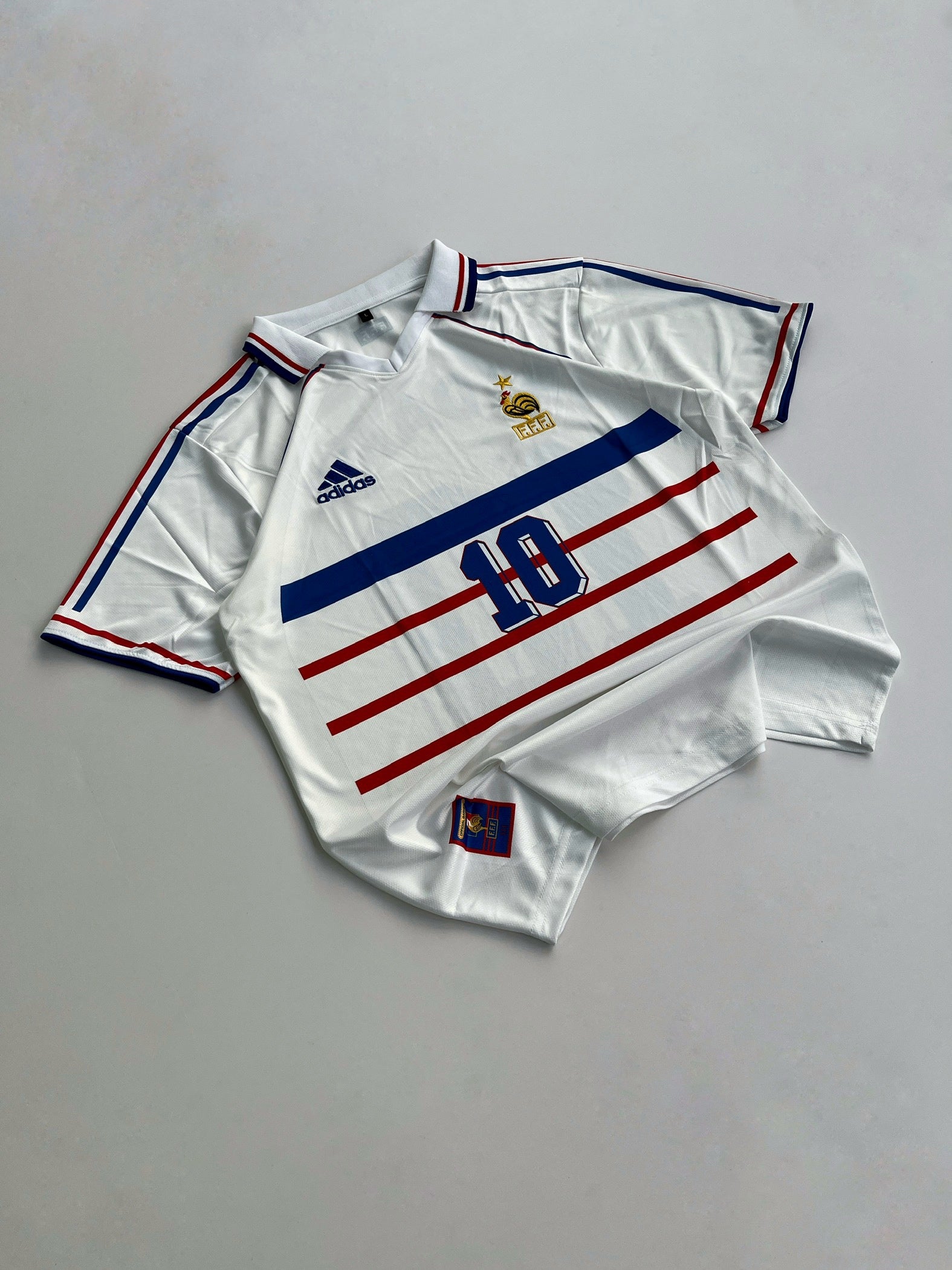 ZINEDINE ZIDANE 10 FRANCE WORLD CUP KIT RETRO 1998 AWAY  KIT EMBROIDERY