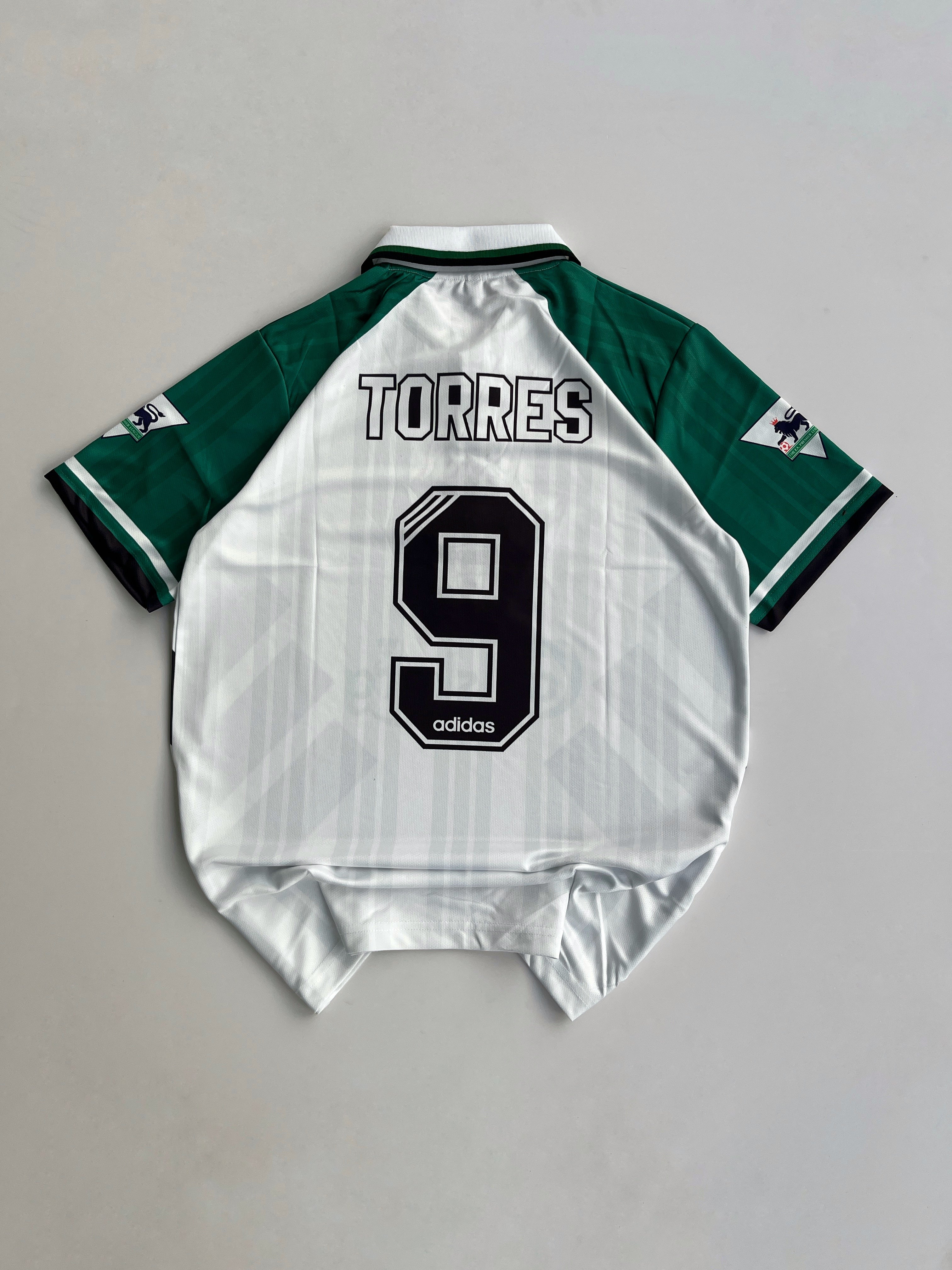 TORRES 9 LIVERPOOL 1993/95 RETRO AWAY KIT EMBROIDERY CUSTAMIZED POLO