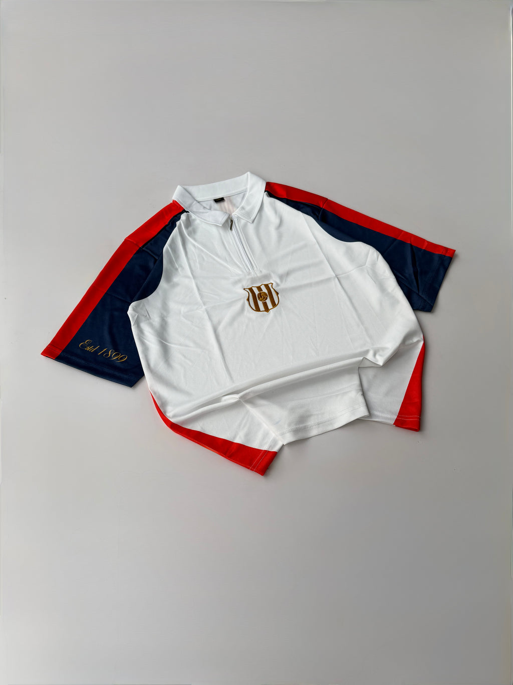NO NAME BARCELONA RETRO STYLE POLO FIVE SLEEVE EMBROIDERY