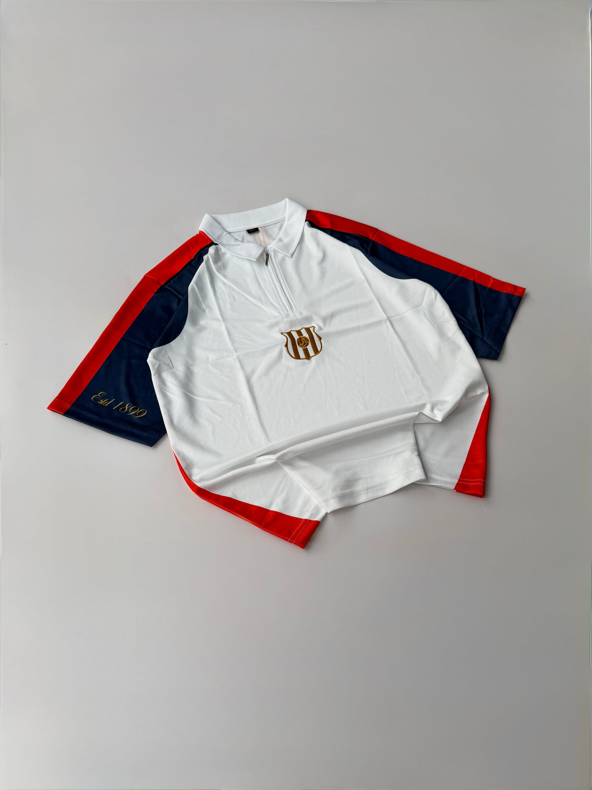 NO NAME BARCELONA RETRO STYLE POLO FIVE SLEEVE EMBROIDERY