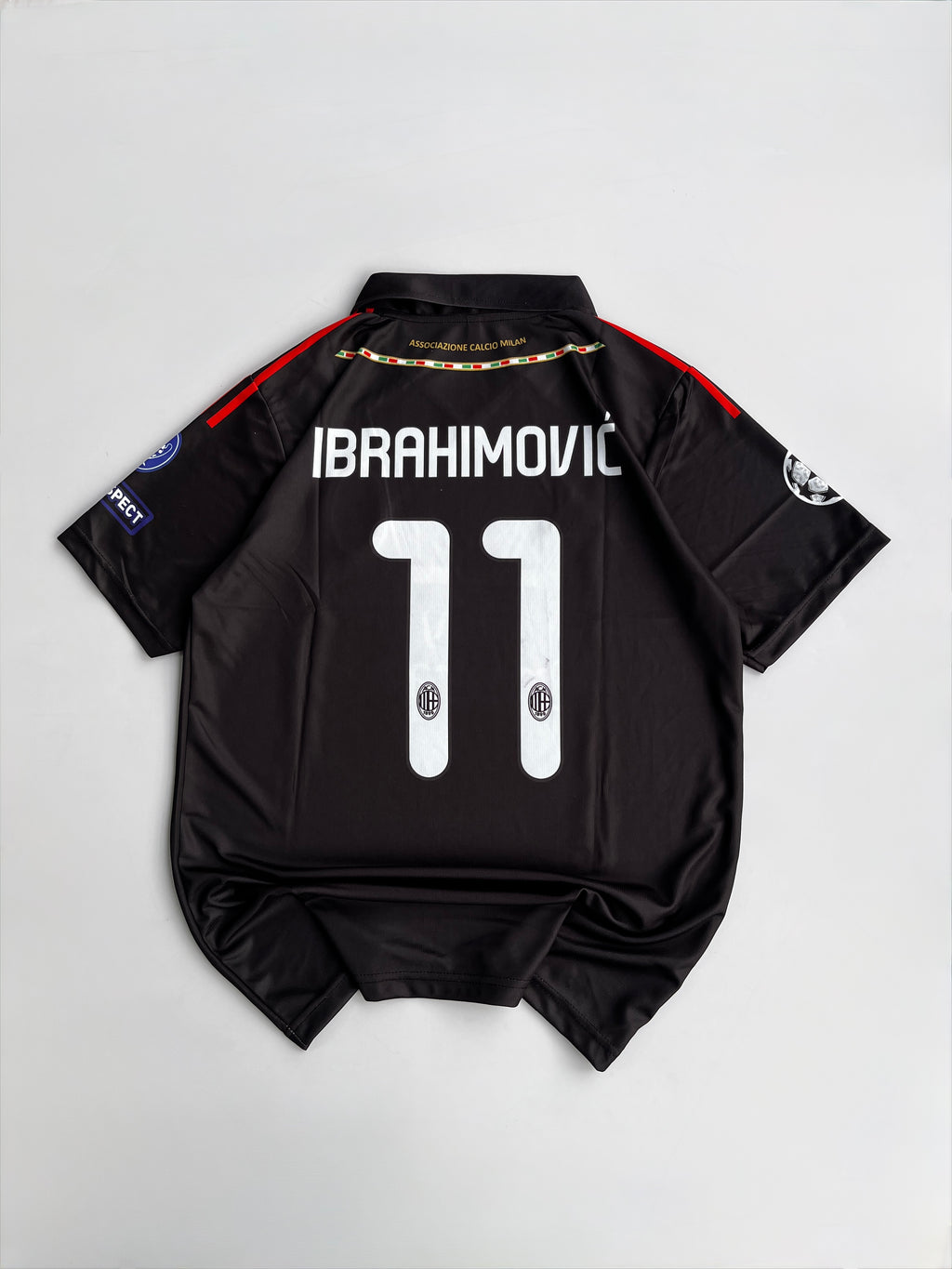 IBRAHIMOVIC 11 AC MILAN 2011/12 SEASON THIRD KIT EMBROIDERY POLO